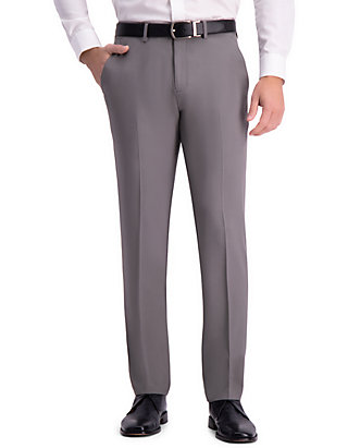 Haggar Men's Active Series Performance Straight Fit Flat Front Dress Pant 