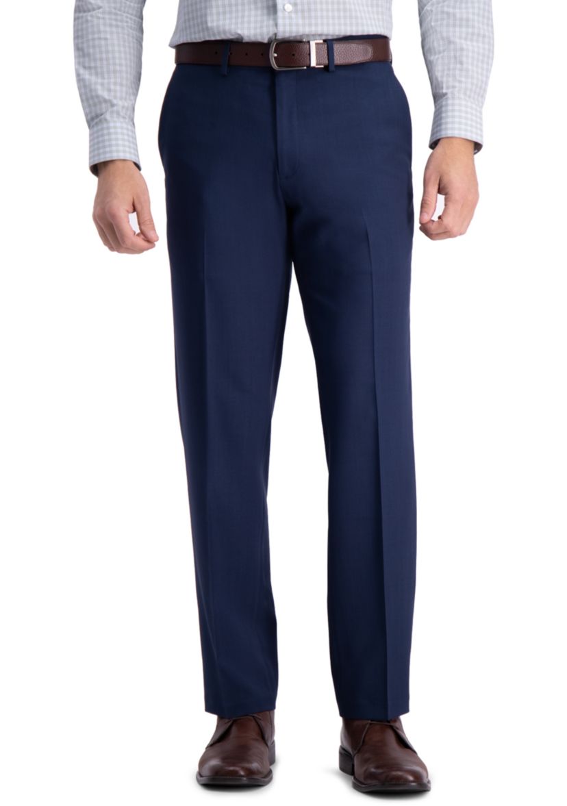 Mens Premium Comfort Straight Fit Flat Front Dress Pant