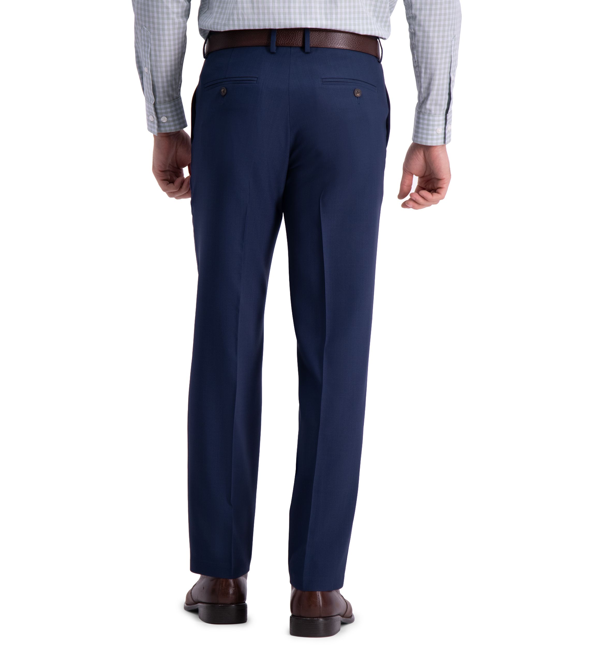 Mens Premium Comfort Straight Fit Flat Front Dress Pant