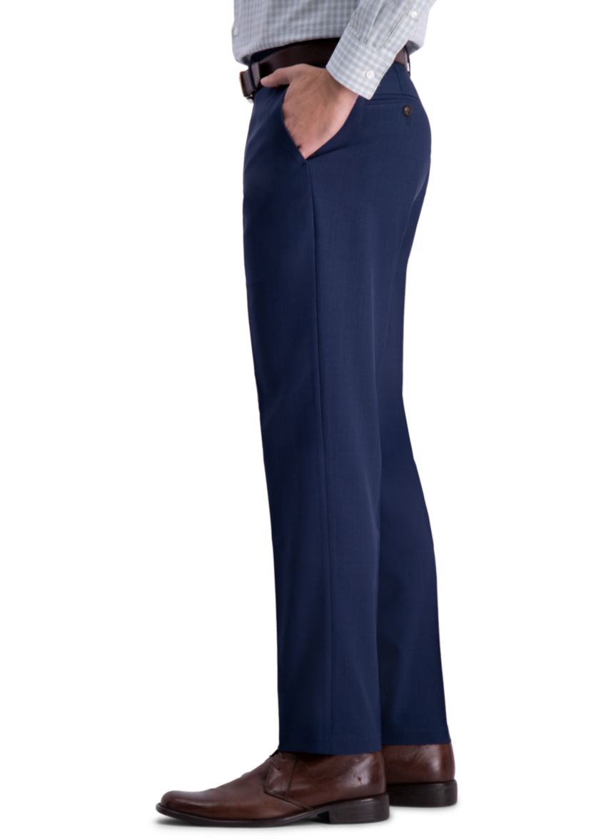 Mens Premium Comfort Straight Fit Flat Front Dress Pant