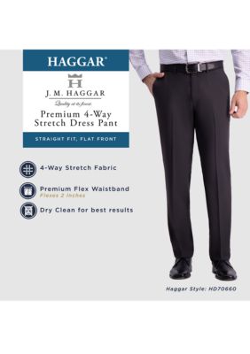 J.M. Haggar Premium 4-Way Stretch Straight Fit Dress Pant