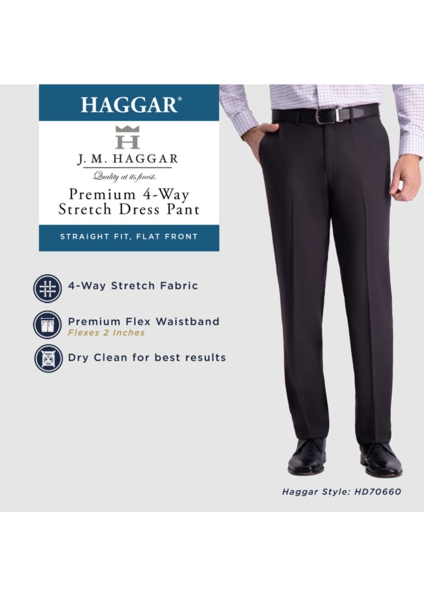  J.M. Haggar Premium 4-Way Stretch Straight Fit Dress Pant  