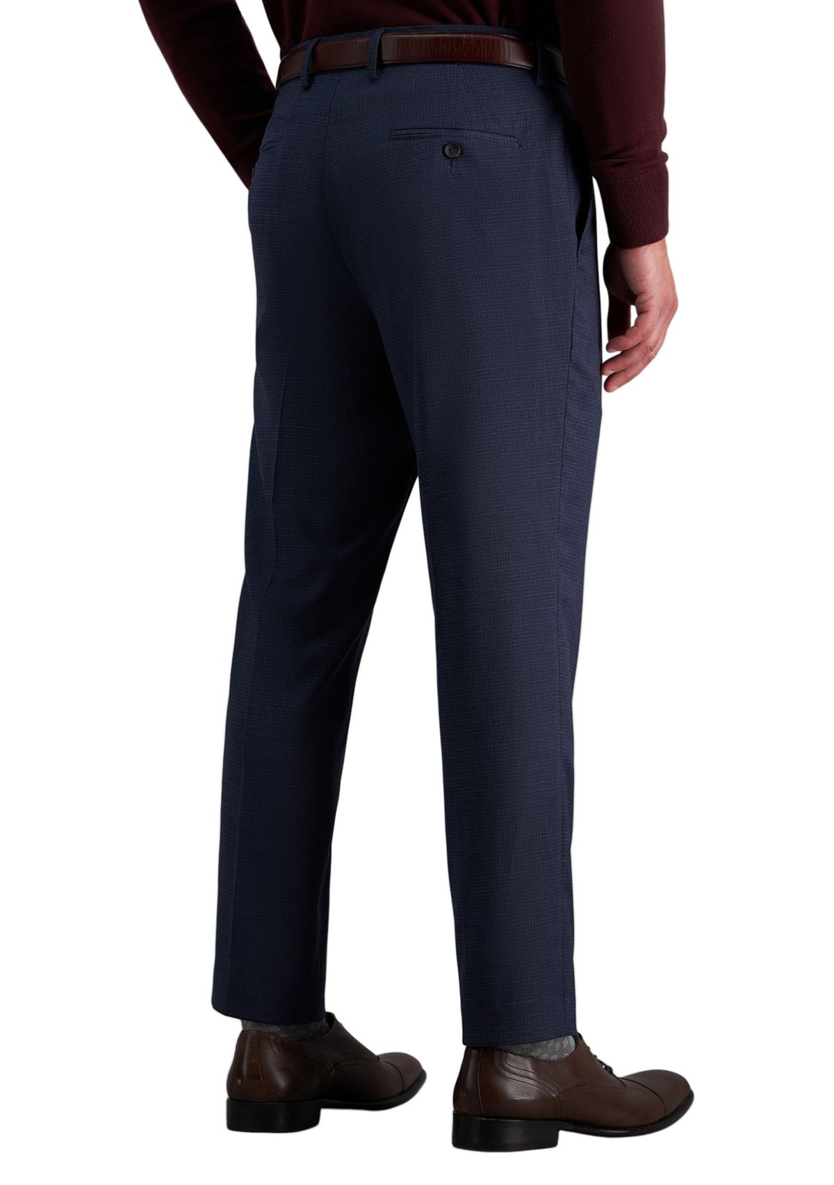 Straight Fit Flat Front Dress Pants