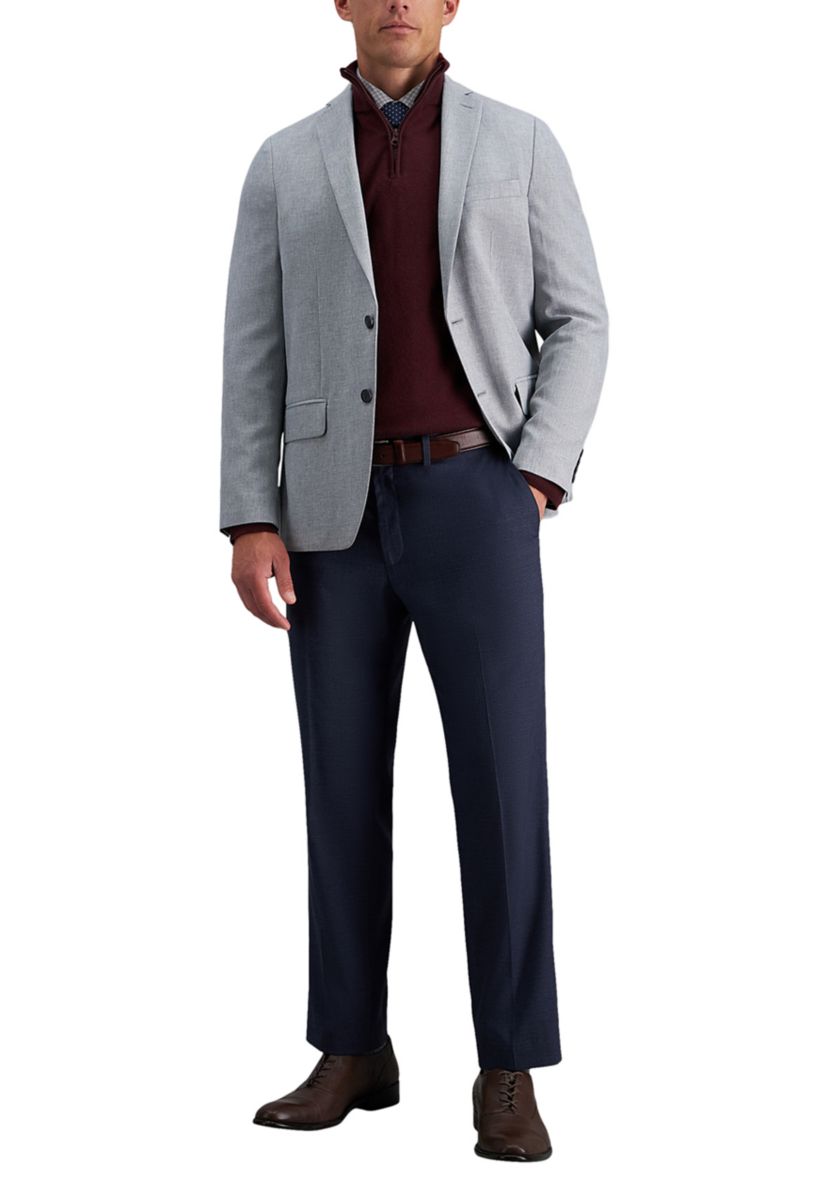 Straight Fit Flat Front Dress Pants