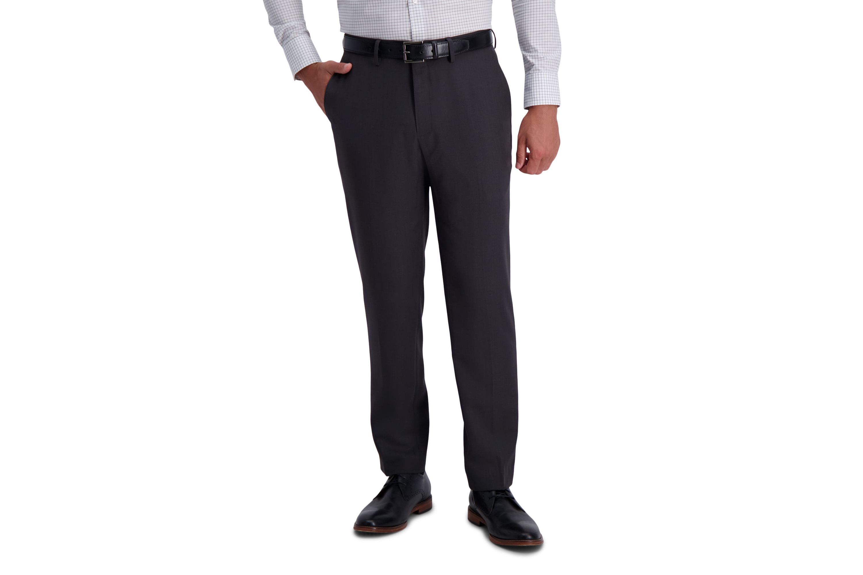 Haggar Premium Comfort Slim Fit Flat Front Houndstooth Dress Pant