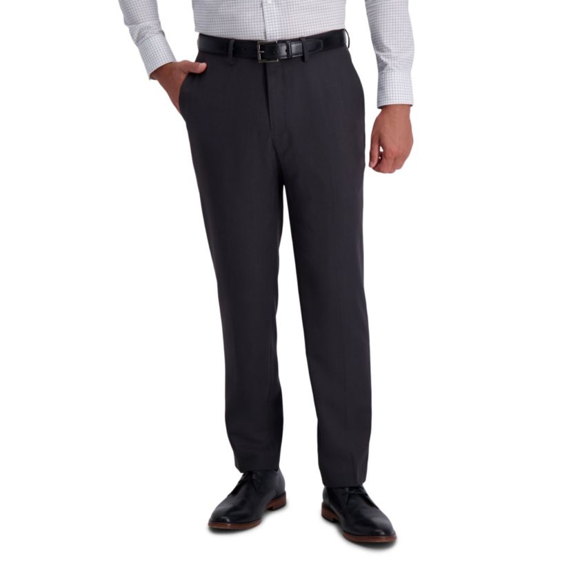 Haggar Premium Comfort Slim Fit Flat Front Houndstooth Dress Pant