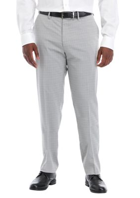 Haggar Men's Mini Windowpane Slim Fit Pants