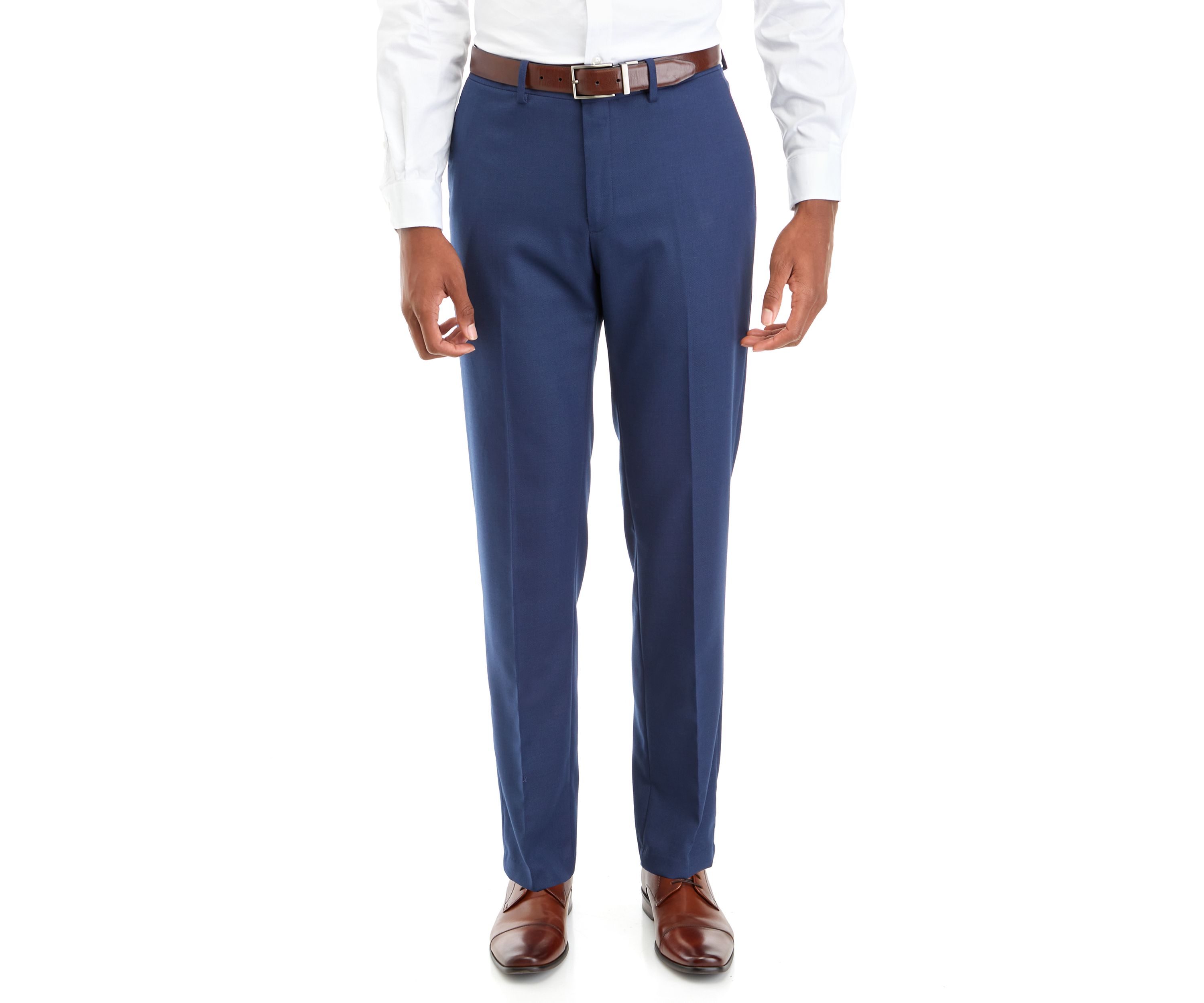 Mens Slim Fit Basketweave Dress Pants
