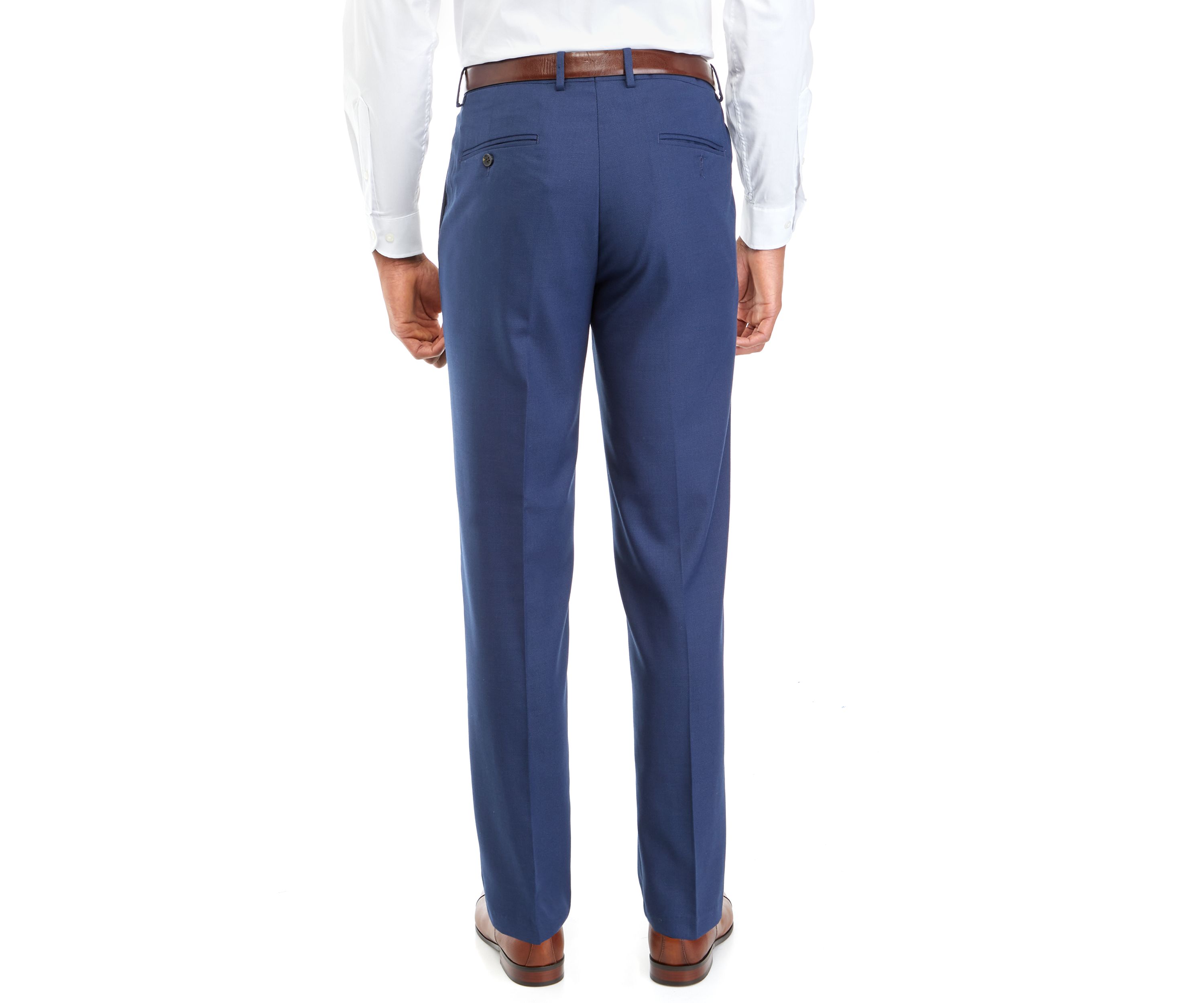Mens Slim Fit Basketweave Dress Pants