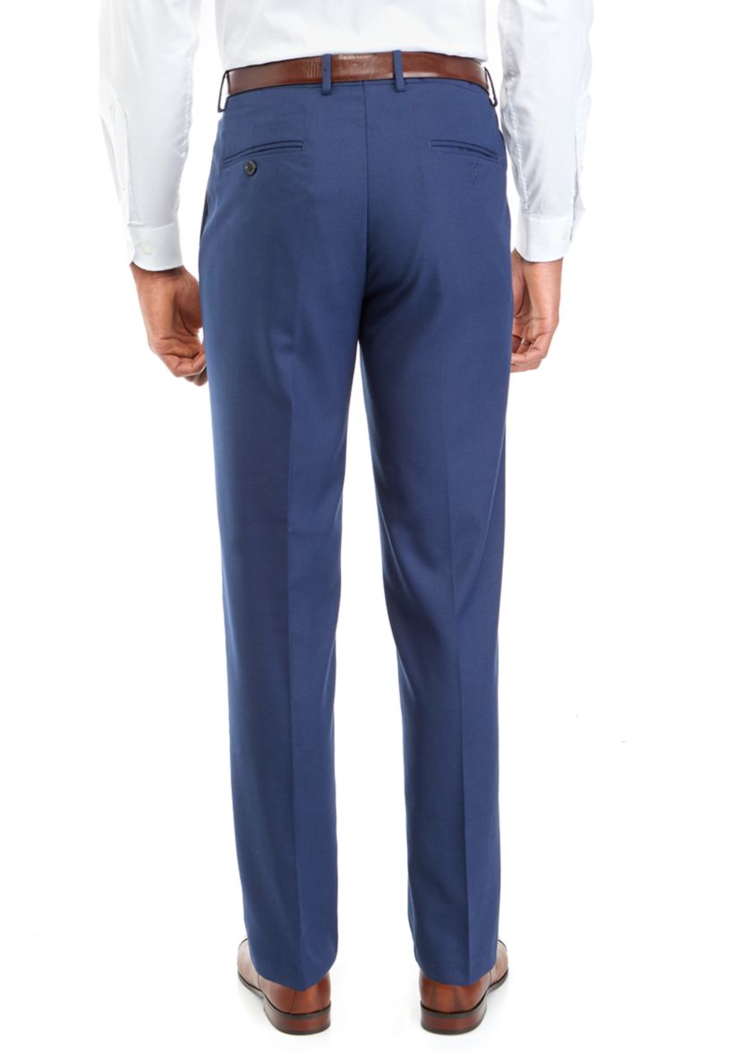 Mens Slim Fit Basketweave Dress Pants