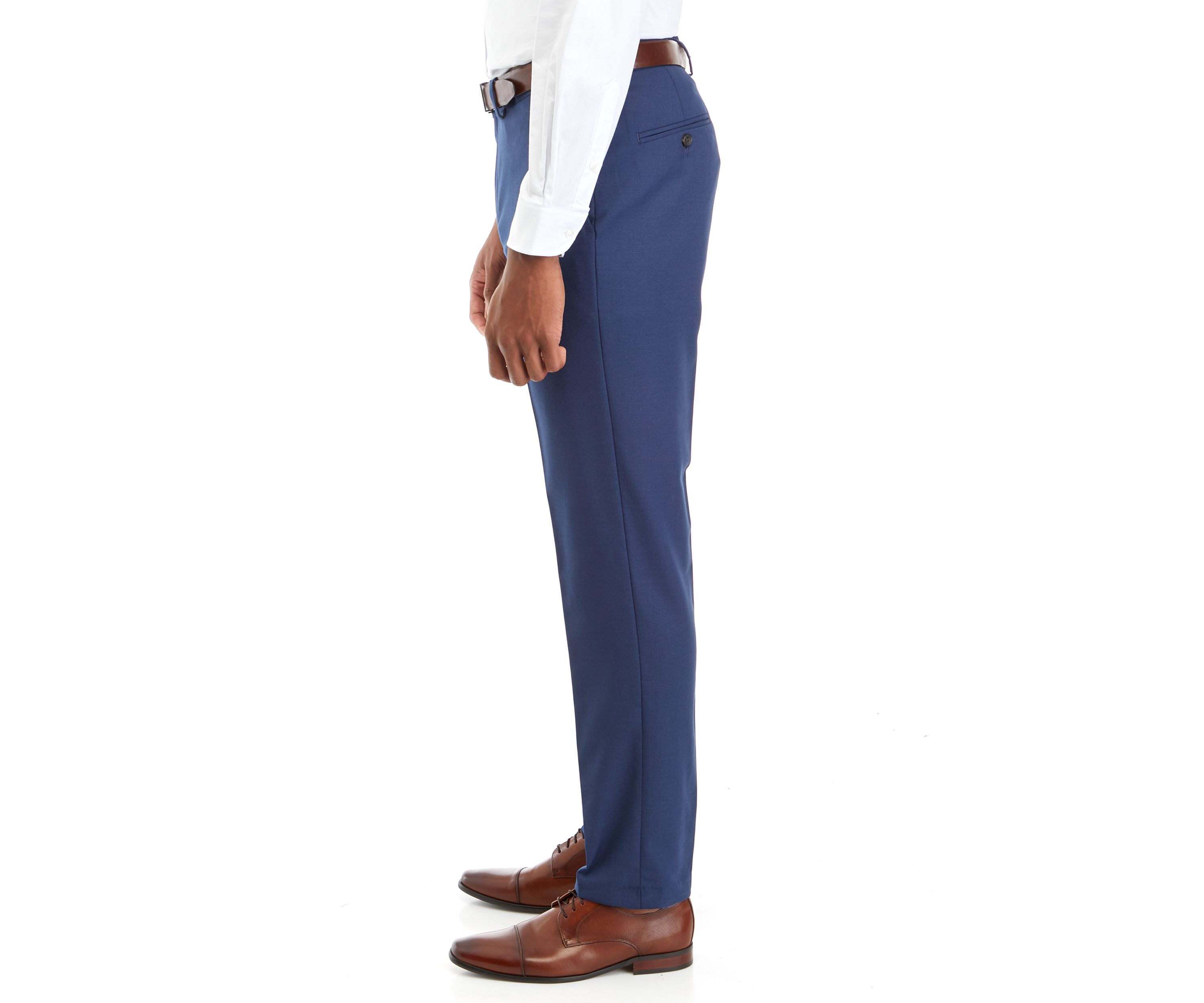 Mens Slim Fit Basketweave Dress Pants