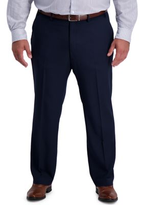 Haggar Men's Big & Tall Active Series Classic Fit Flat Front Active Flex Waistband Dress Pants