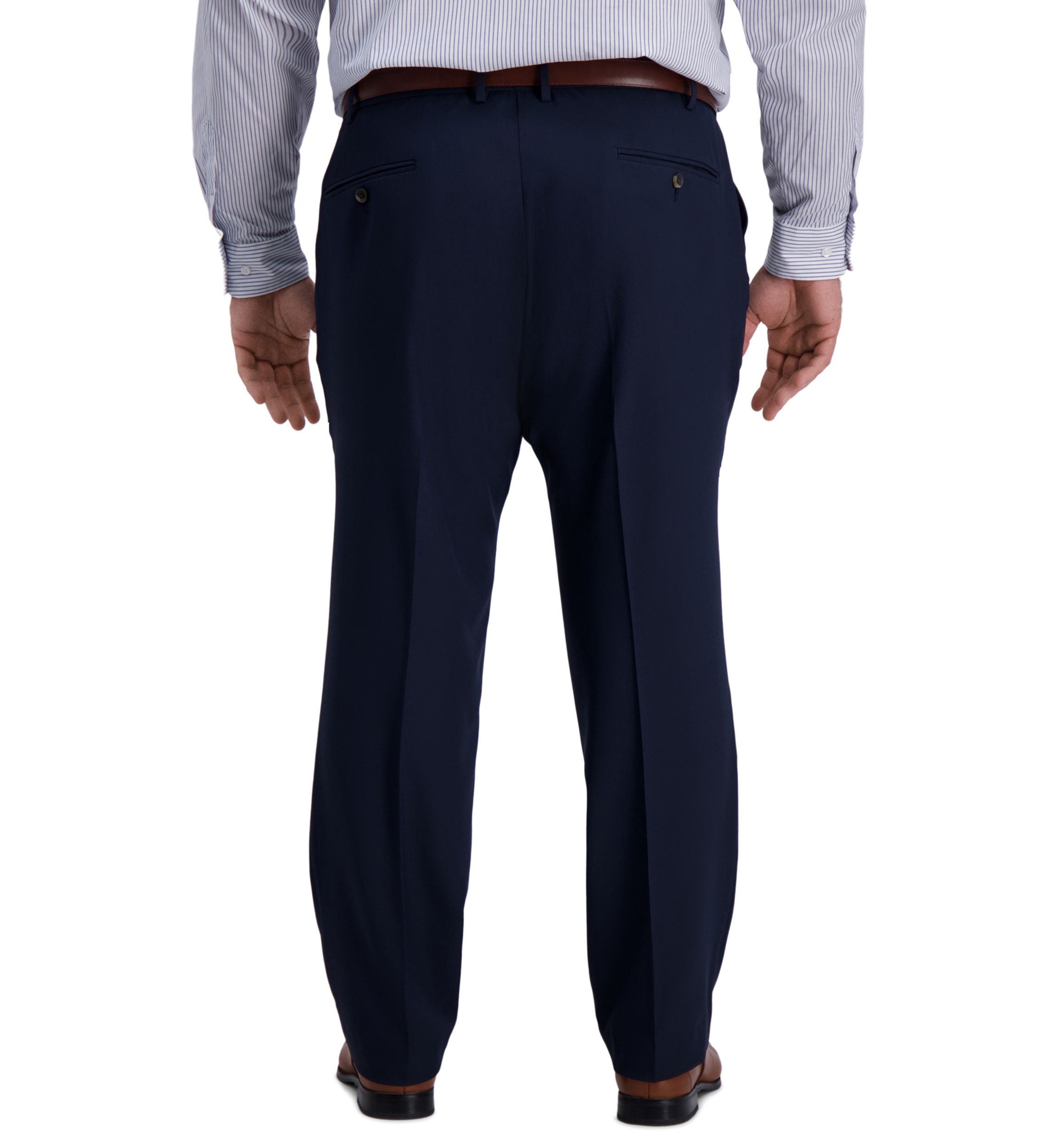Big & Tall Active Series Classic Fit Flat Front Active Flex Waistband Dress Pants