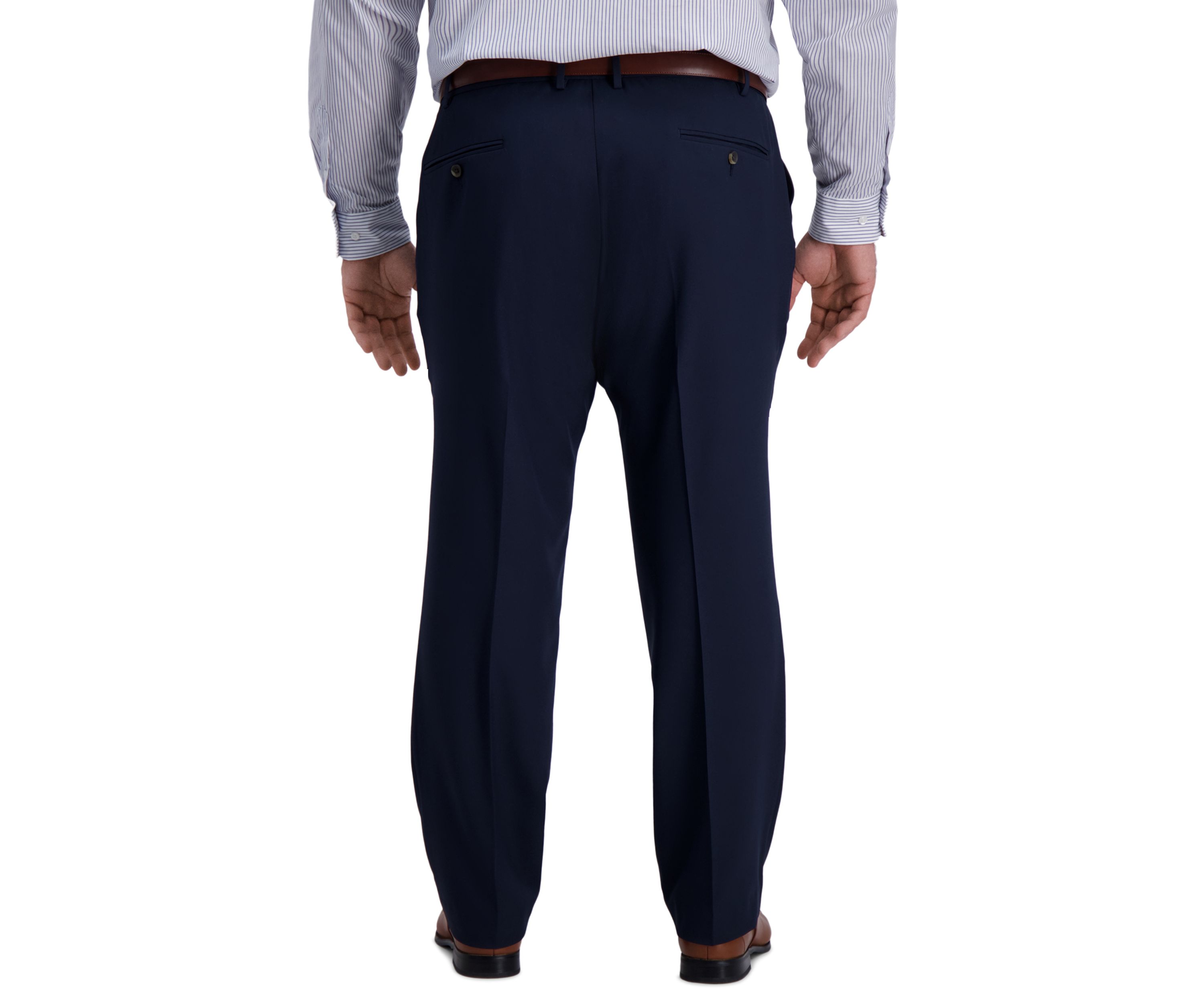 Big & Tall Active Series Classic Fit Flat Front Active Flex Waistband Dress Pants