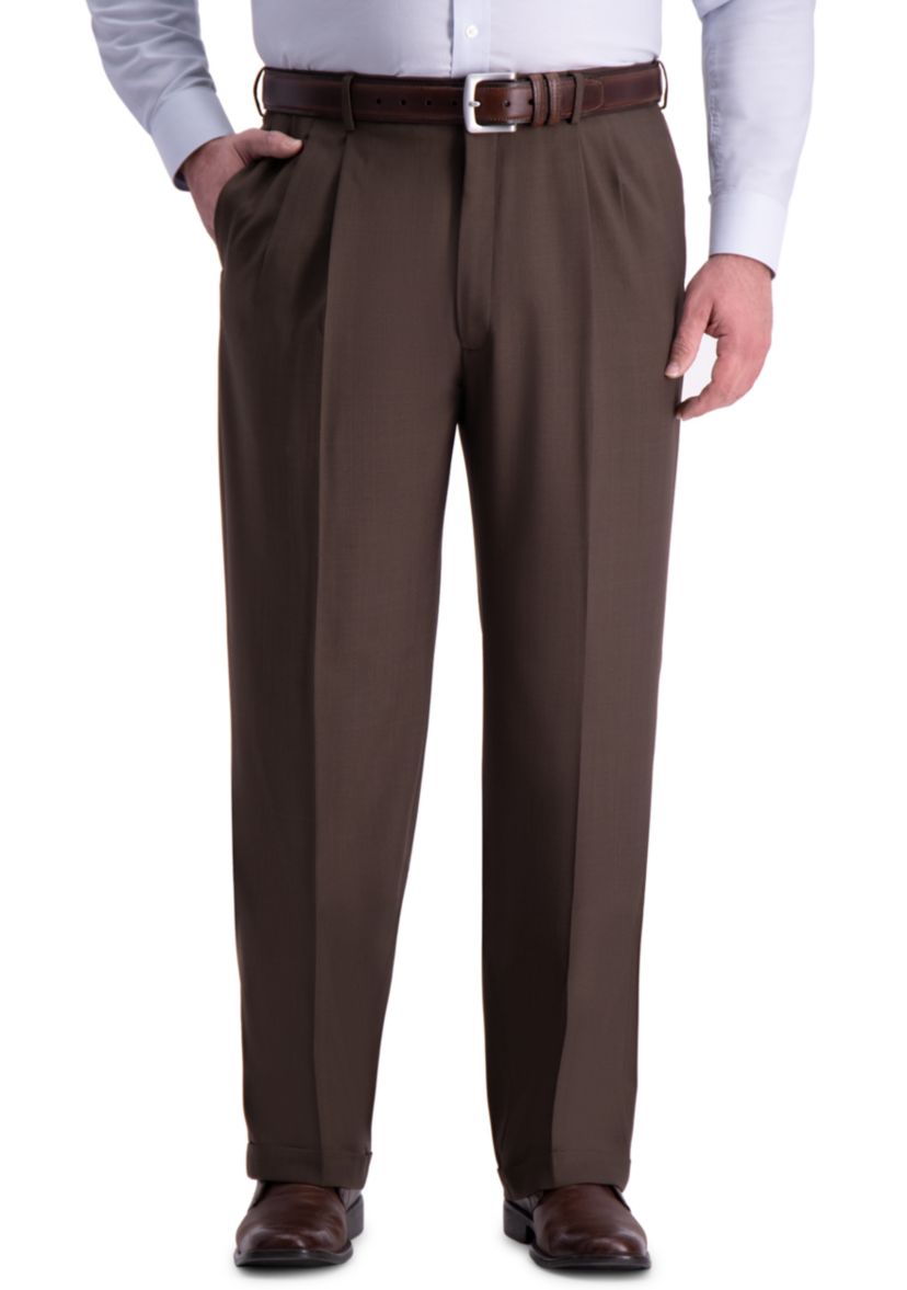 haggar premium comfort dress pant classic fit pleated Haggar Premium Comfort Dress Pants, Pleated Front in Khaki