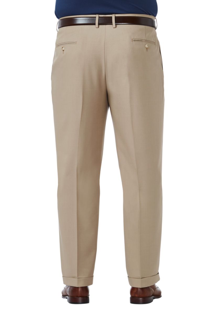 Big & Tall Premium Comfort 4-Way Stretch Classic Fit Pleat Dress Pants