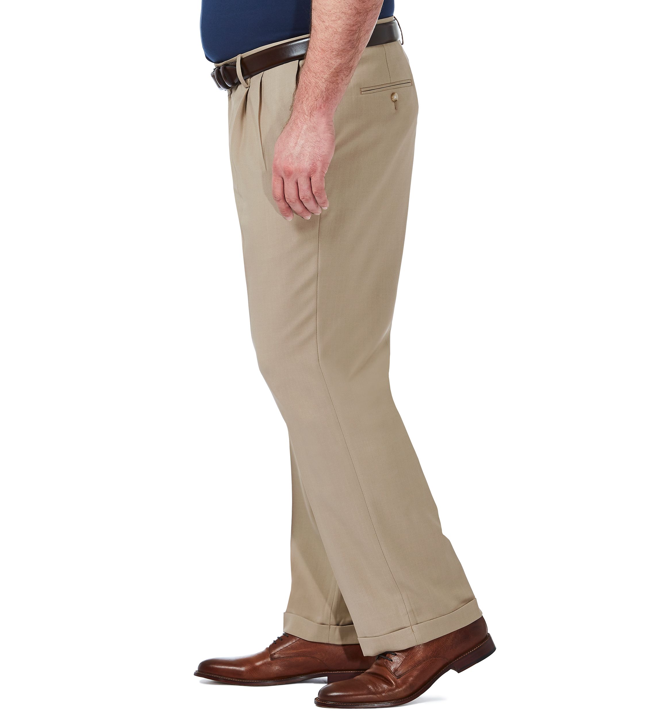 Big & Tall Premium Comfort 4-Way Stretch Classic Fit Pleat Dress Pants