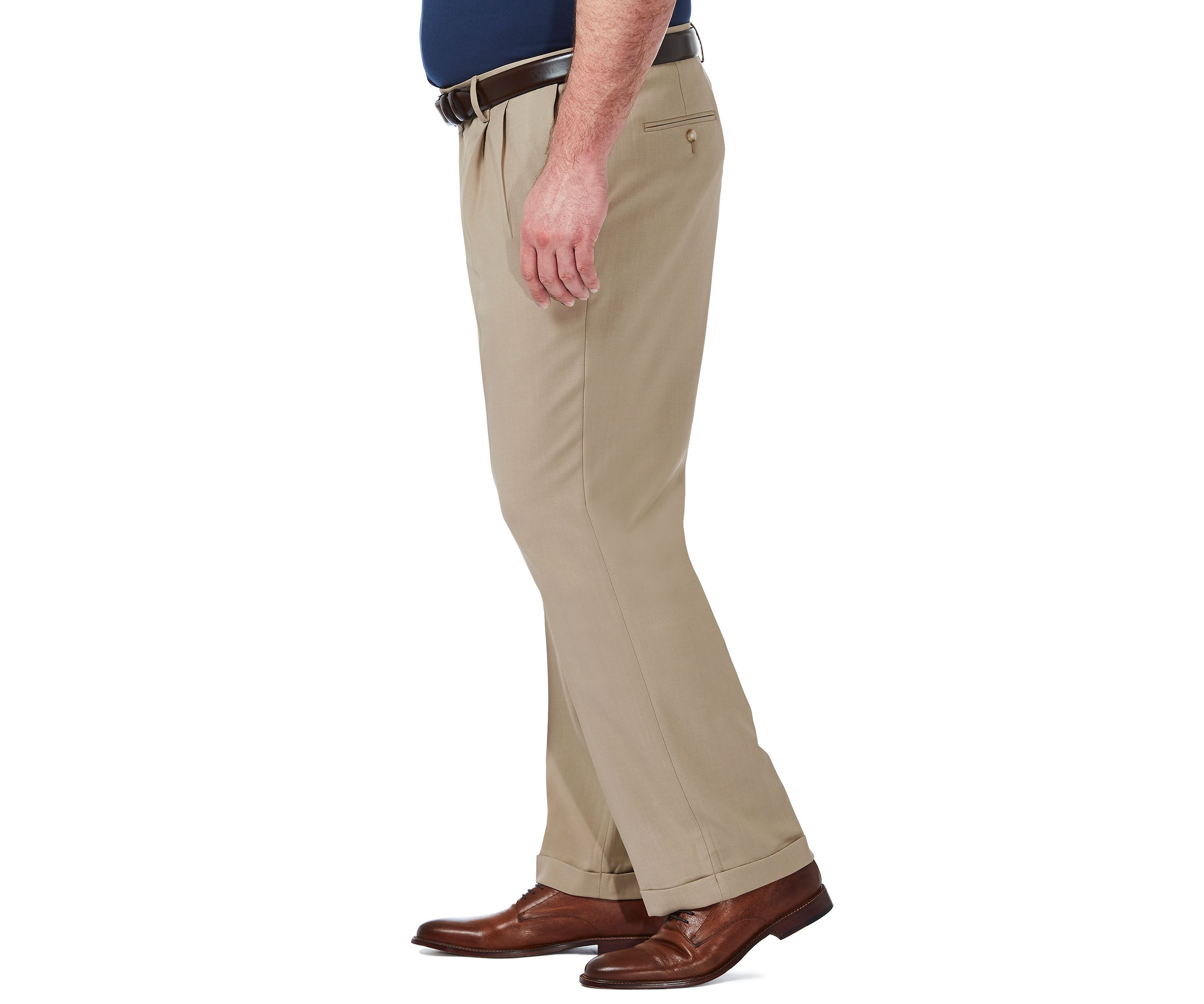 Big & Tall Premium Comfort 4-Way Stretch Classic Fit Pleat Dress Pants