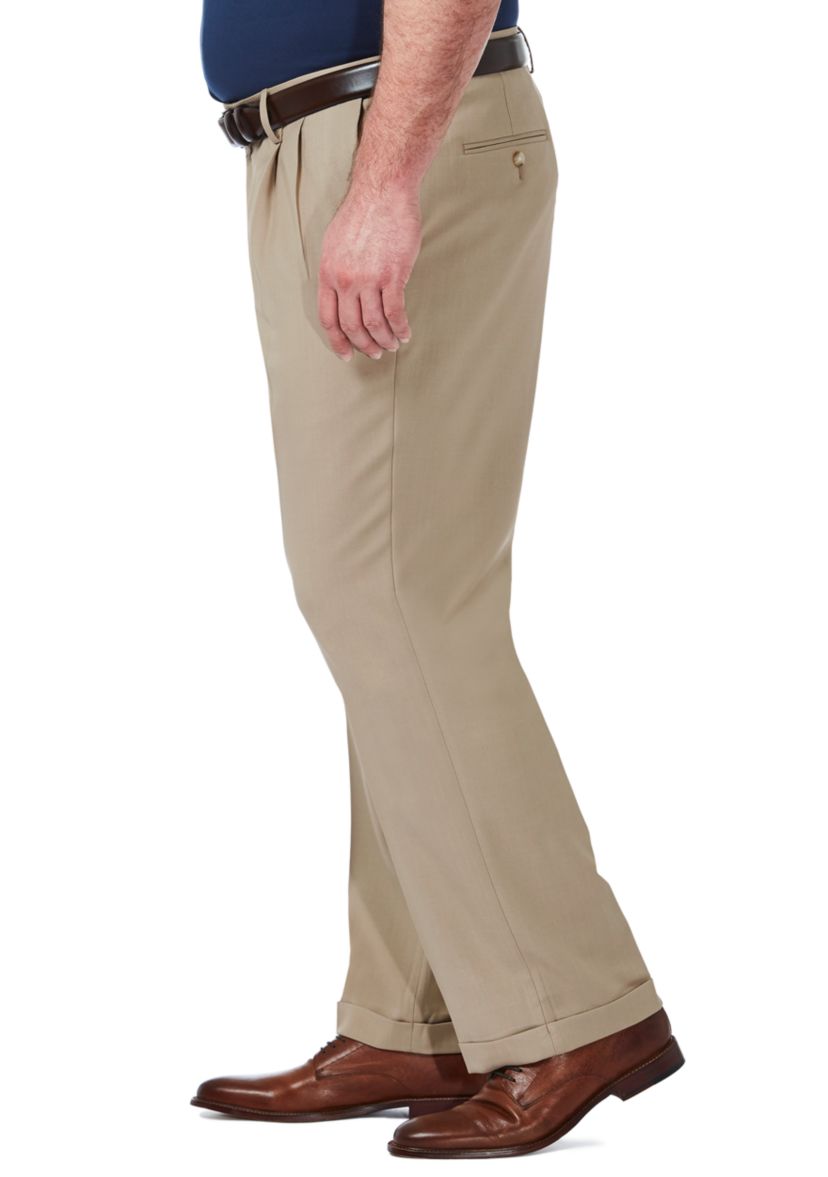 Big & Tall Premium Comfort 4-Way Stretch Classic Fit Pleat Dress Pants
