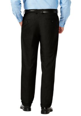 Big & Tall J.M.  Sharkskin Classic Fit Hidden Comfort Waistband Pleat Dress Pants