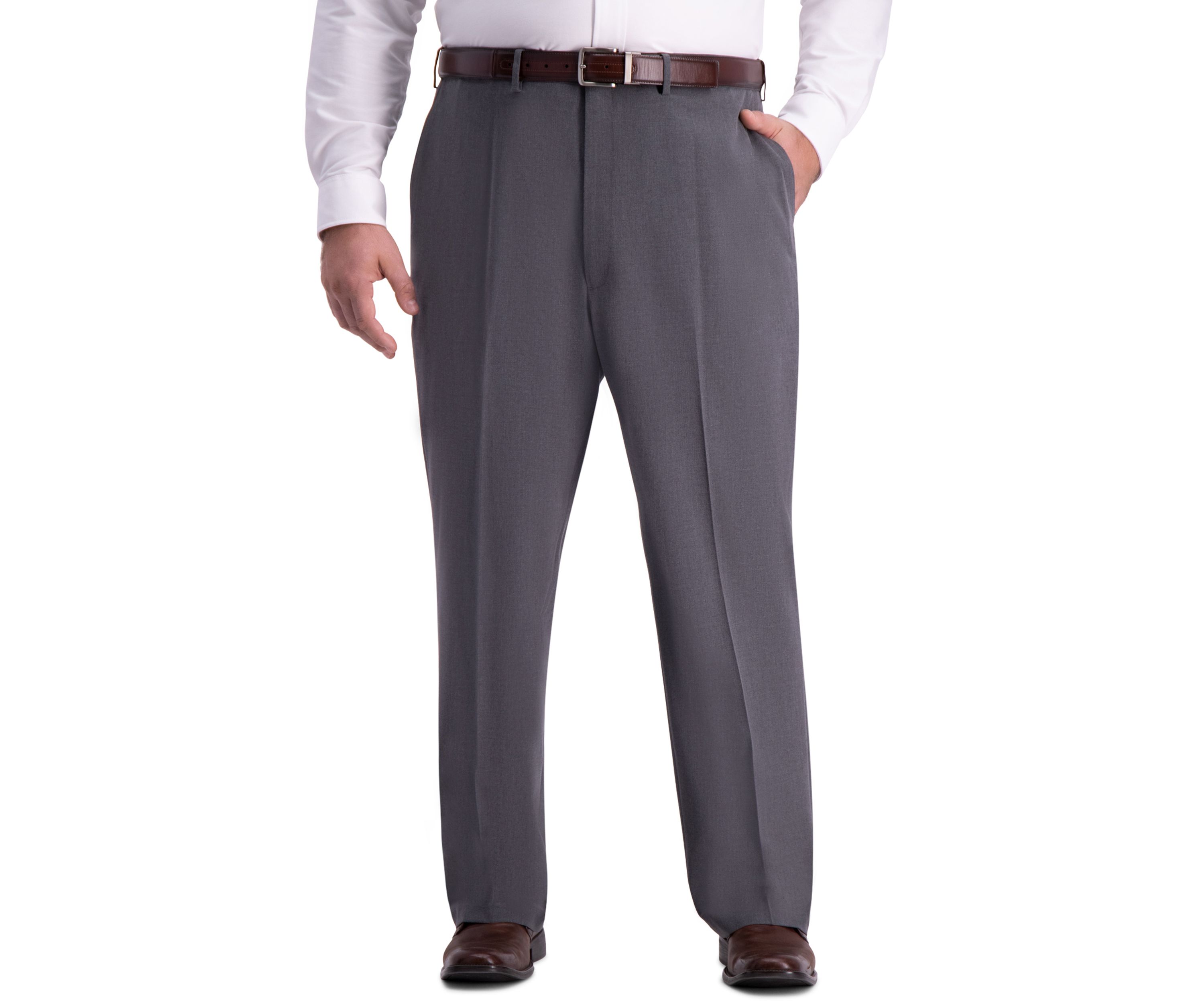 Big & Tall 4 Way Stretch Classic Fit Flat Front Dress Pants