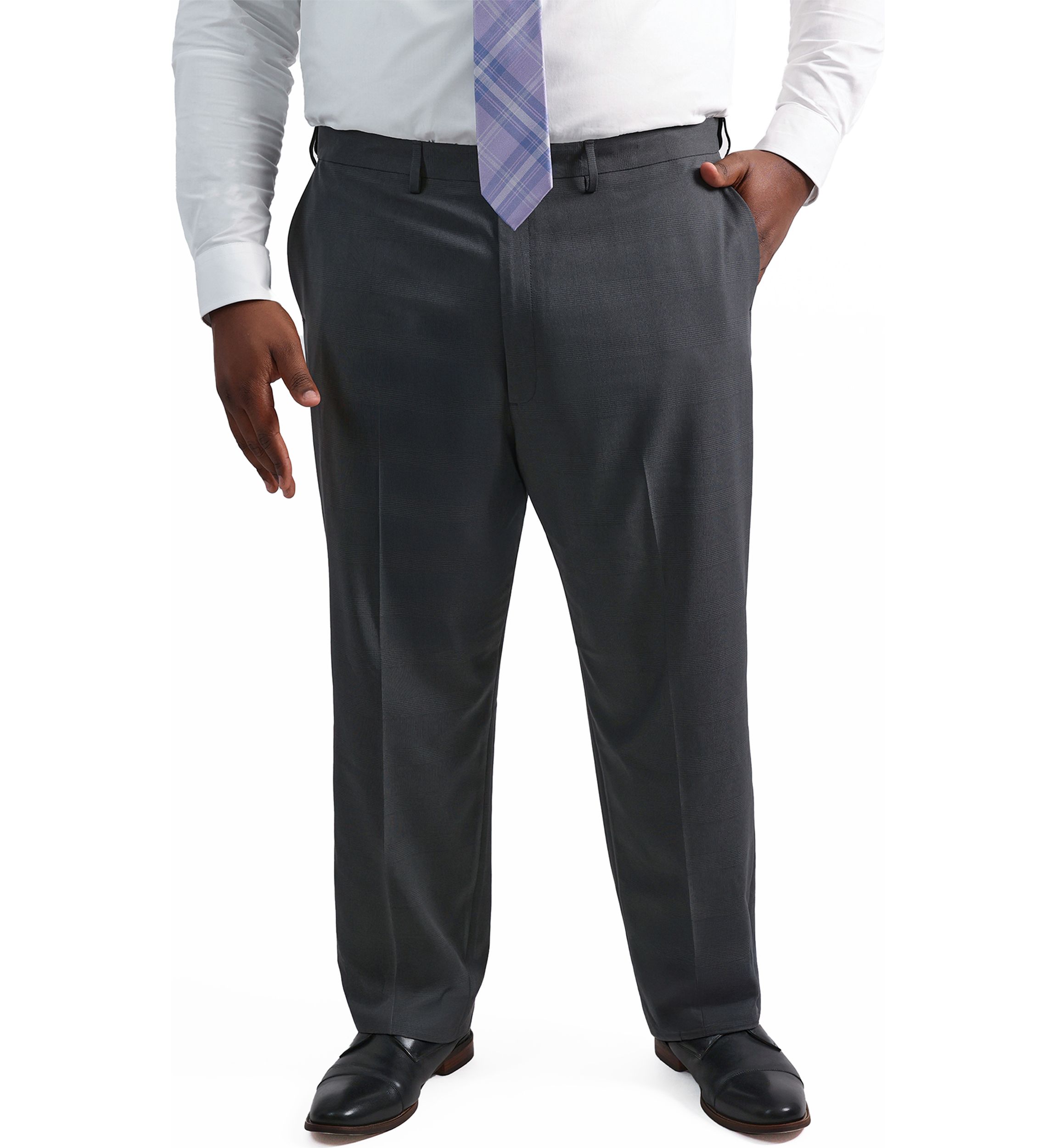 Big & Tall Premium Comfort Classic FIt Flat Front Dress Pants