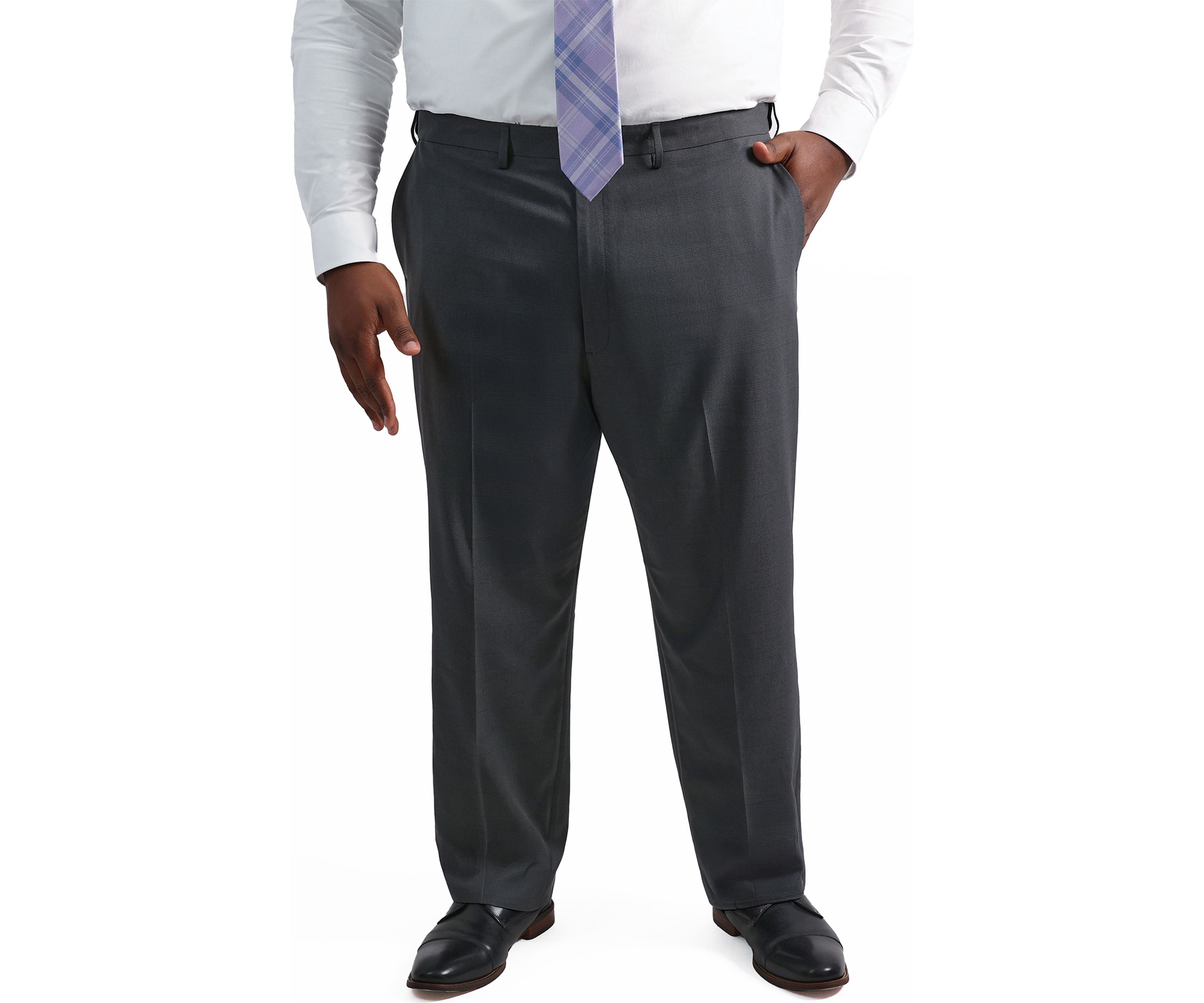 Big & Tall Premium Comfort Classic FIt Flat Front Dress Pants