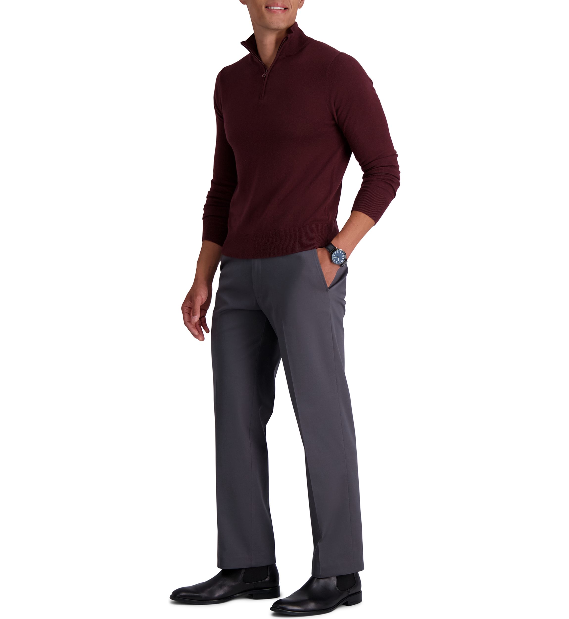 J.M. Haggar™ Quarter Zip Sweater 