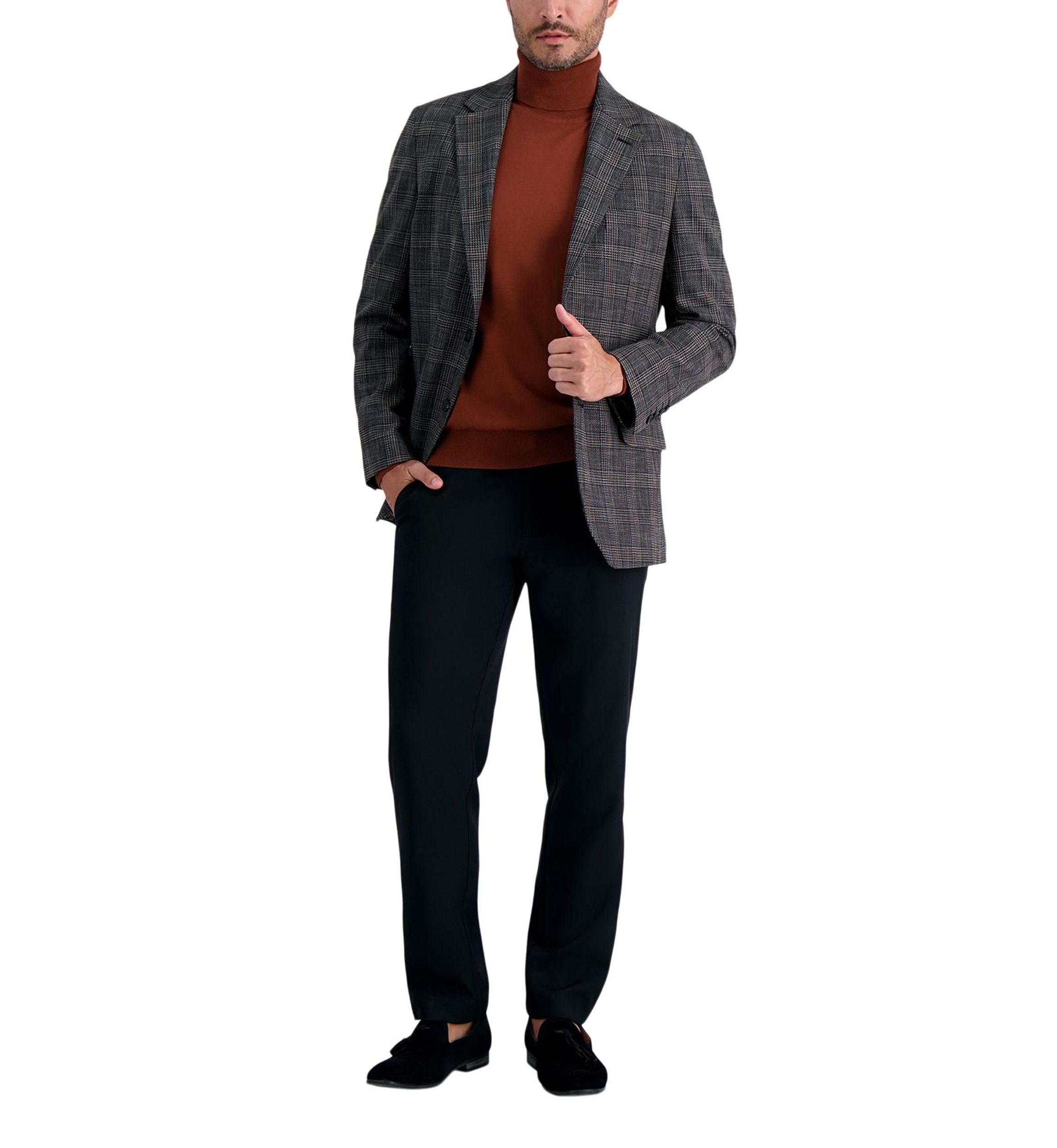 Mens Tailored Fit Glen Plaid Sportcoat