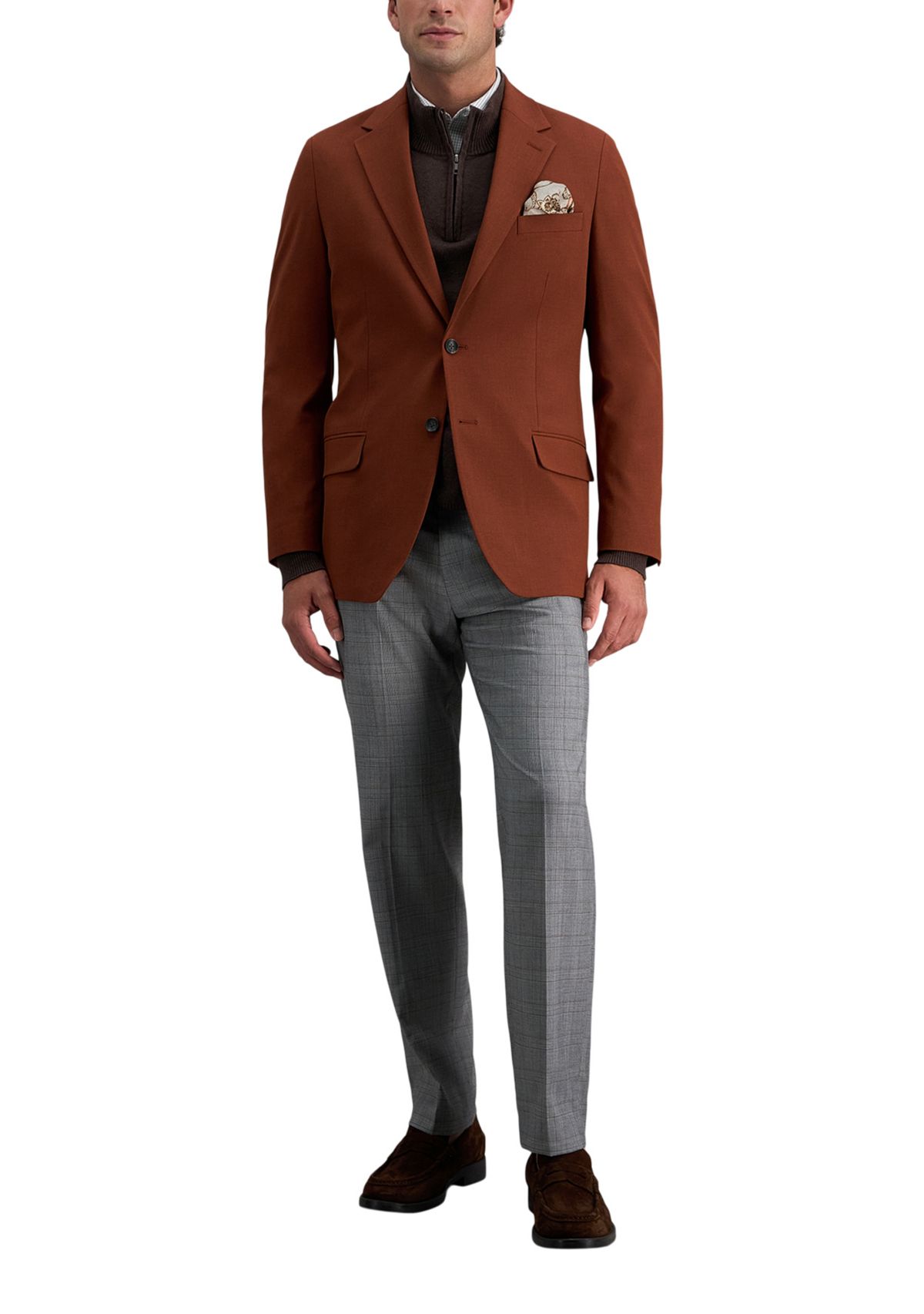 Mens Tailored Fit Heather Twill Sport Coat