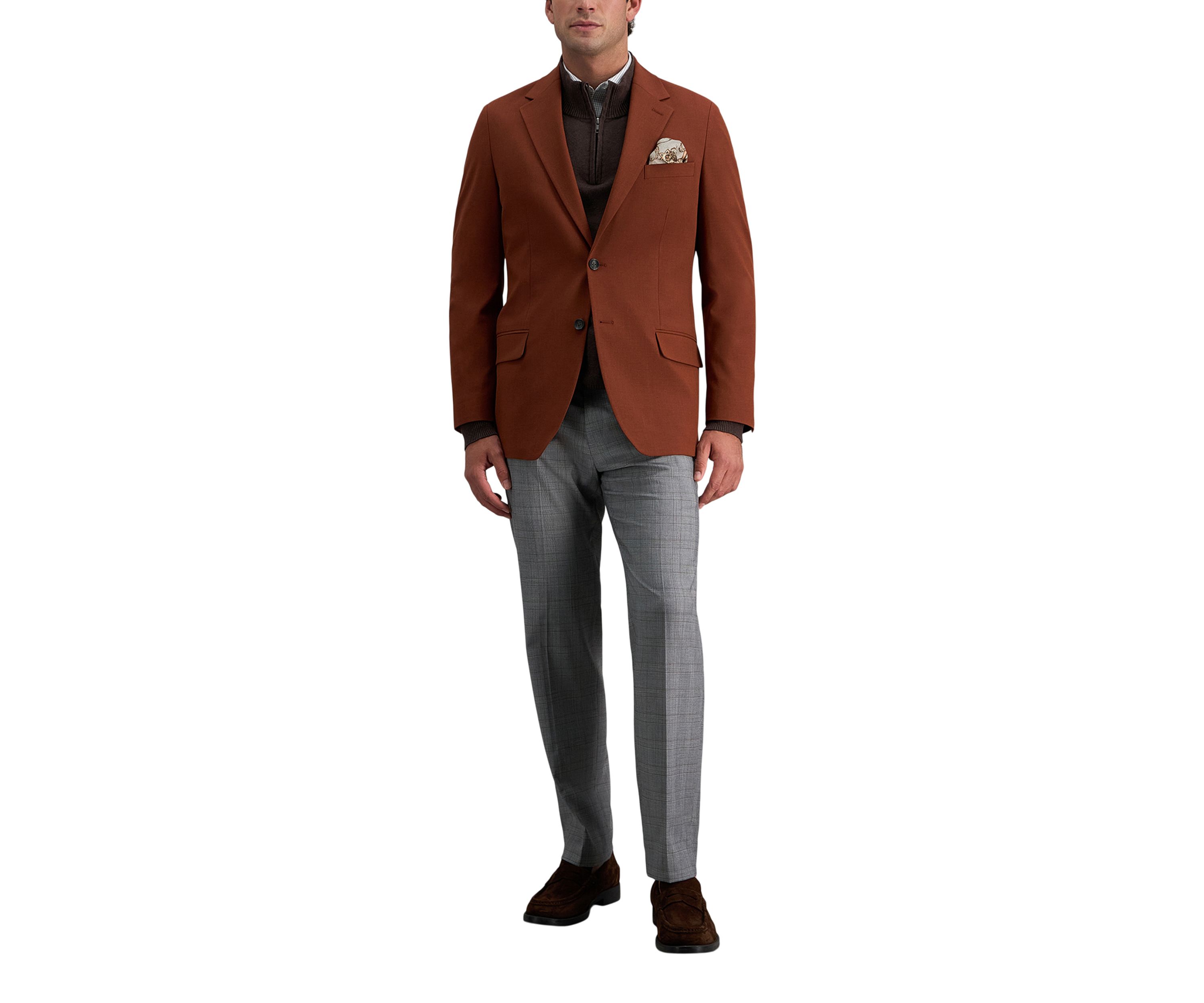 Mens Tailored Fit Heather Twill Sport Coat