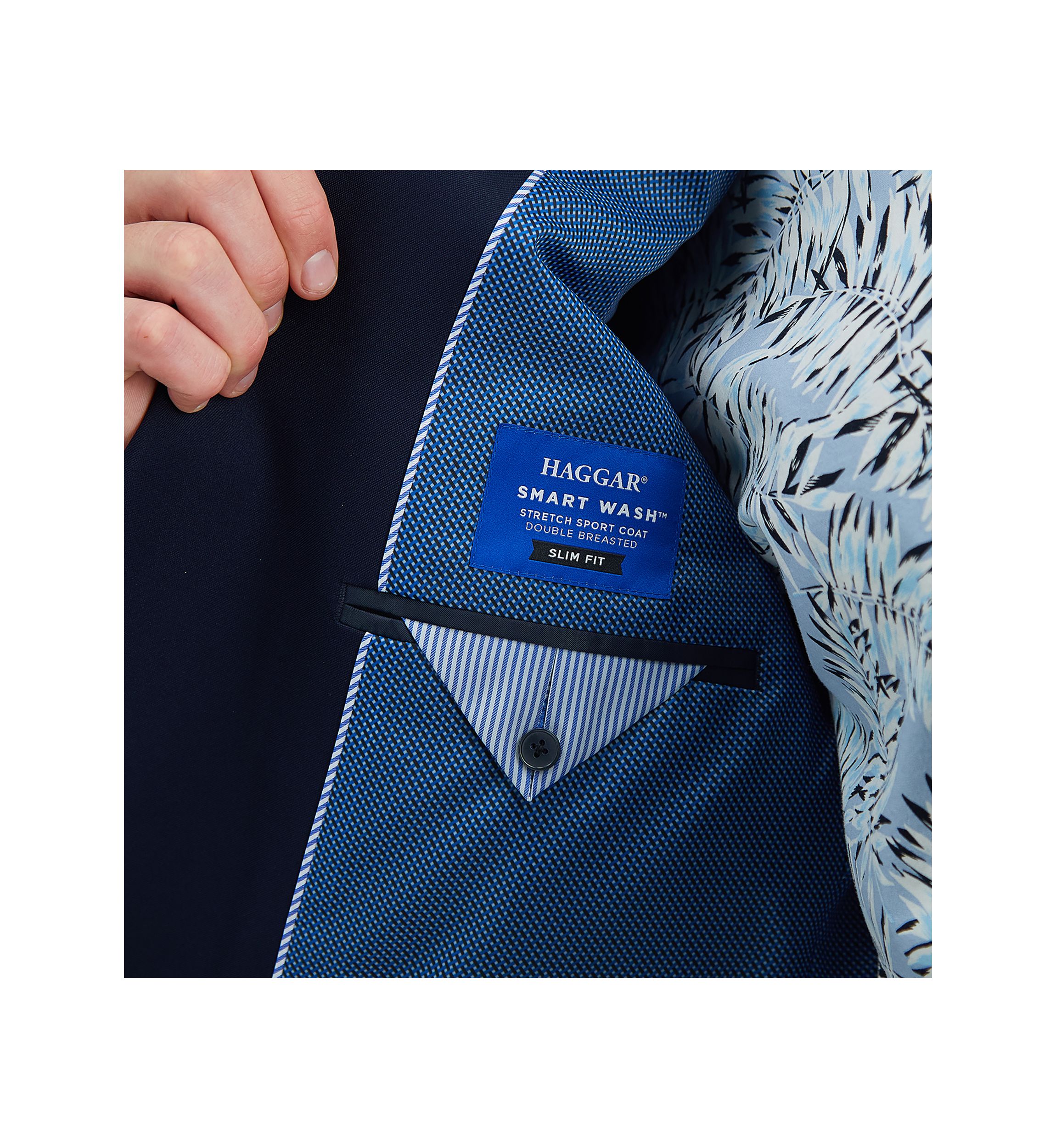 Smart Wash™ Stretch Double Breasted Sport Coat