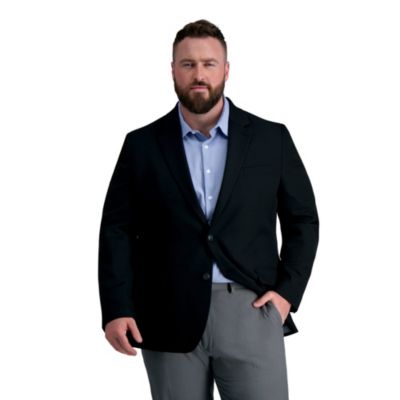 Big & Tall Haggar® Men's The Active Series��� Classic Fit Blazer, Black, 52 Long