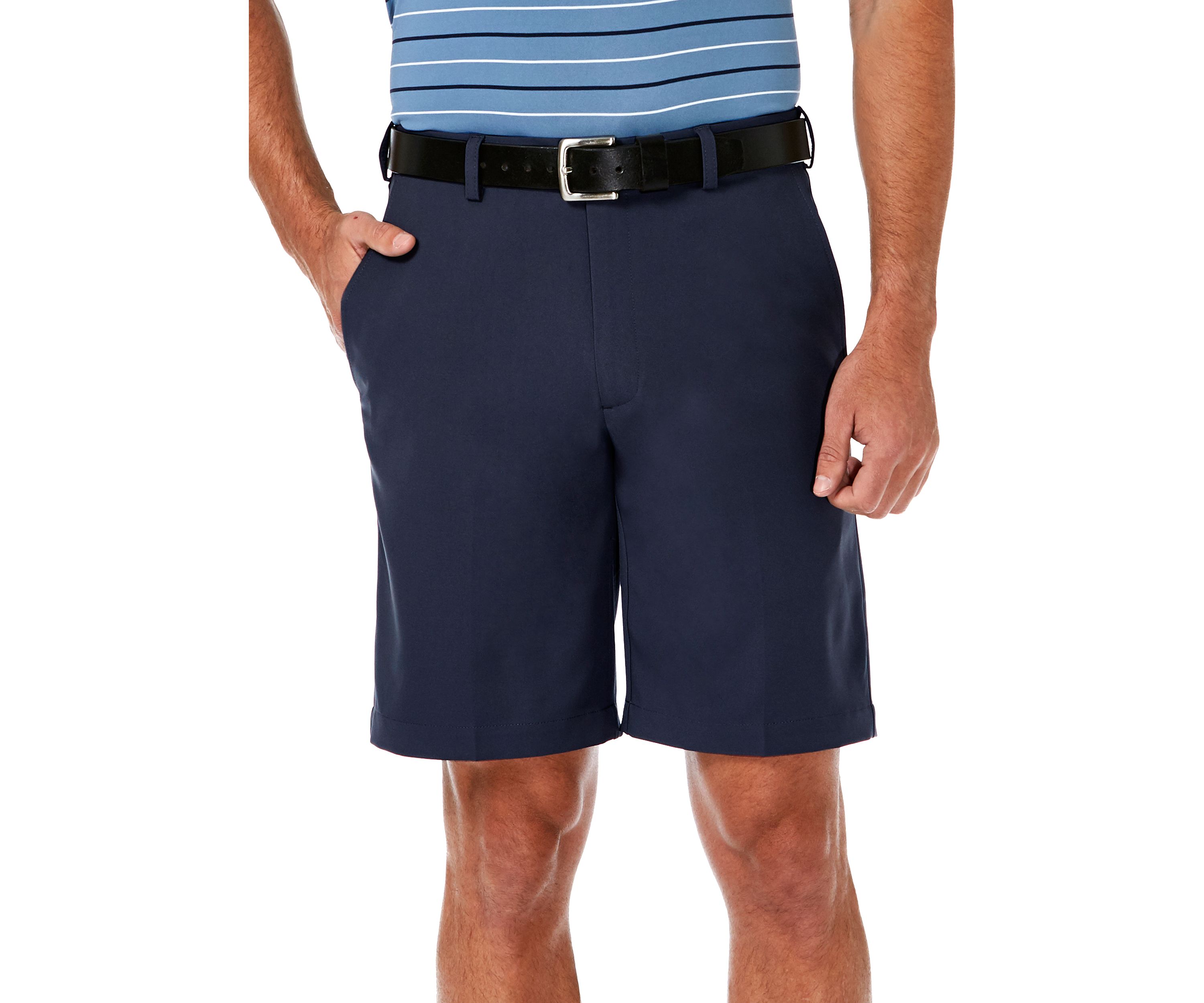Haggar Cool 18 PRO Stretch Solid Flat Front Shorts