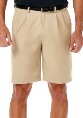 Men's Haggar Cool 18 PRO Stretch Solid Pleat Front Shorts, 44