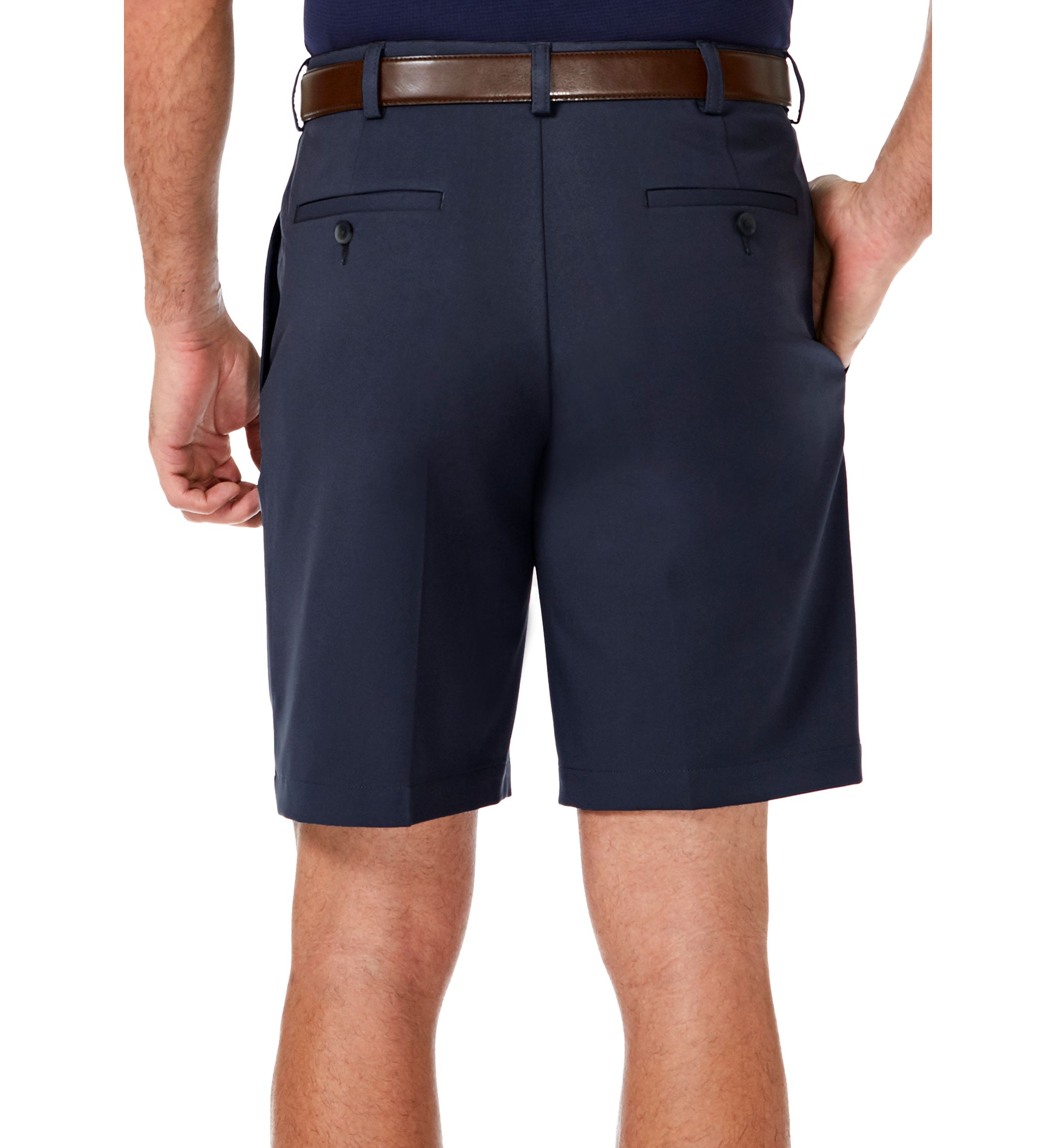 Haggar Cool 18 PRO Stretch Solid Pleat Front Shorts