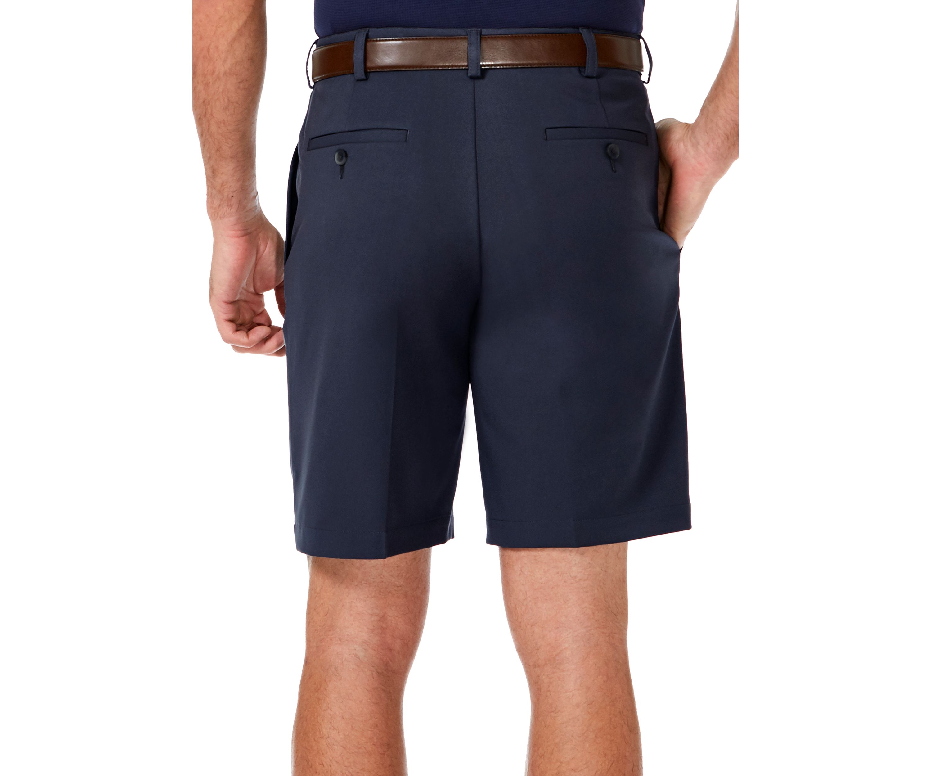 Haggar Cool 18 PRO Stretch Solid Pleat Front Shorts