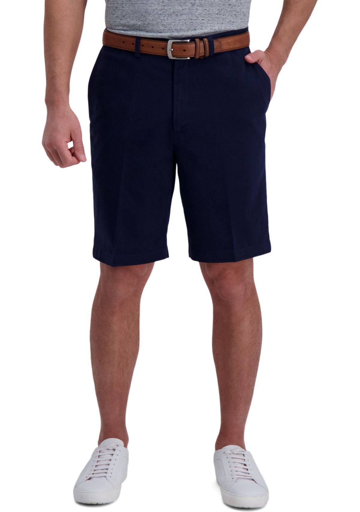Casual Twill Straight Fit Flat Front Walk Short