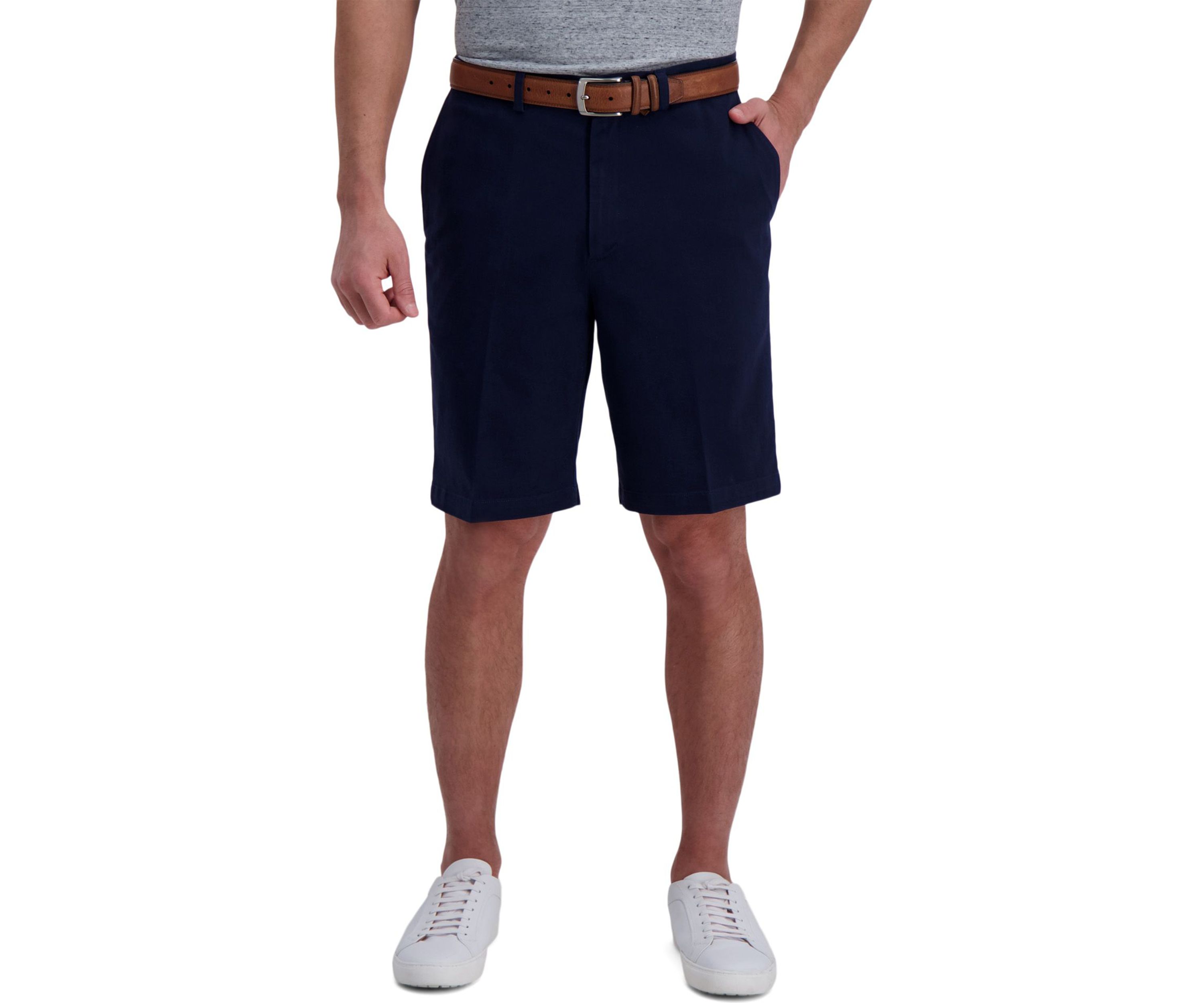 Casual Twill Straight Fit Flat Front Walk Short