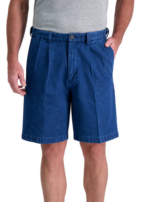 Haggar® Mens Denim Pleated Shorts