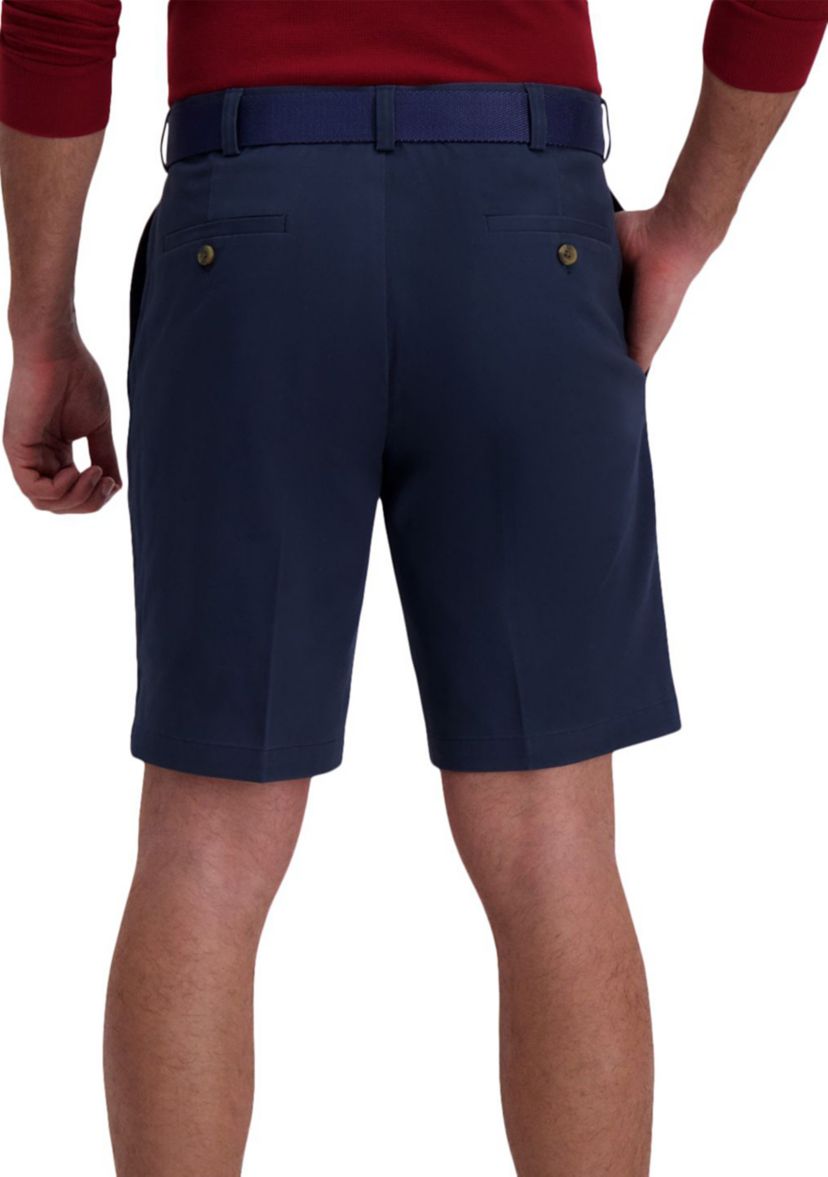 Comfort Straight Fit Pleat Front Chino Short
