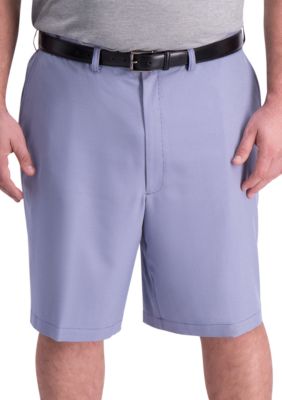 Haggar Men's Big & Tall Cool 18 Pro Oxford Flat Front Shorts, Blue, 52