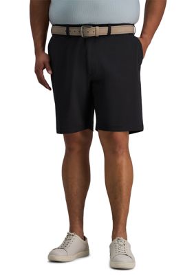 Haggar Men's Big & Tall Performance Stretch Shorts, Black, 52