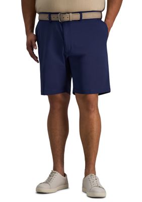 Haggar Men's Big & Tall Performance Stretch Shorts, Navy Blue, 52
