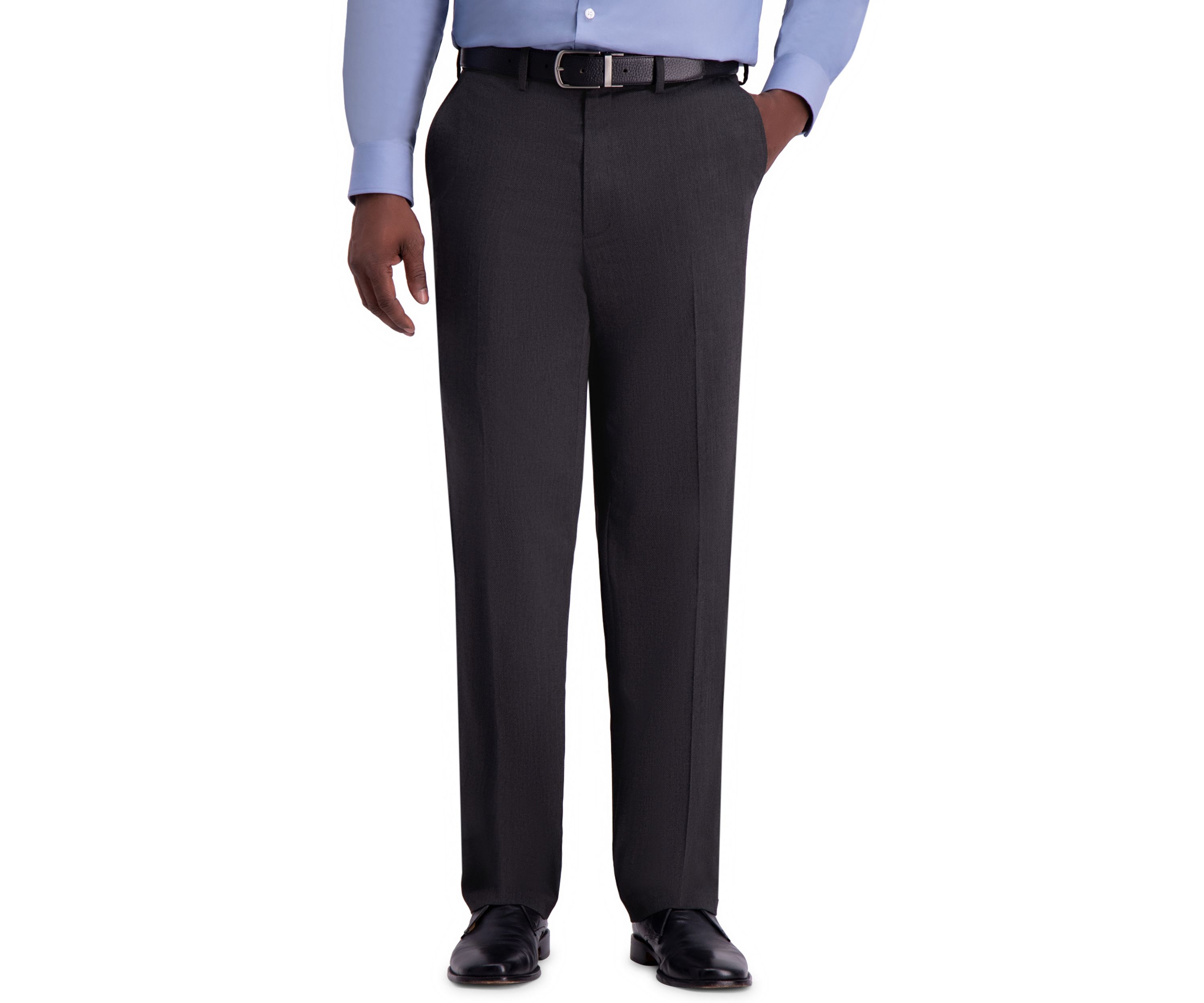 4 Way Stretch Diamond Weave Classic Fit Flat Front Suit Separate Pants