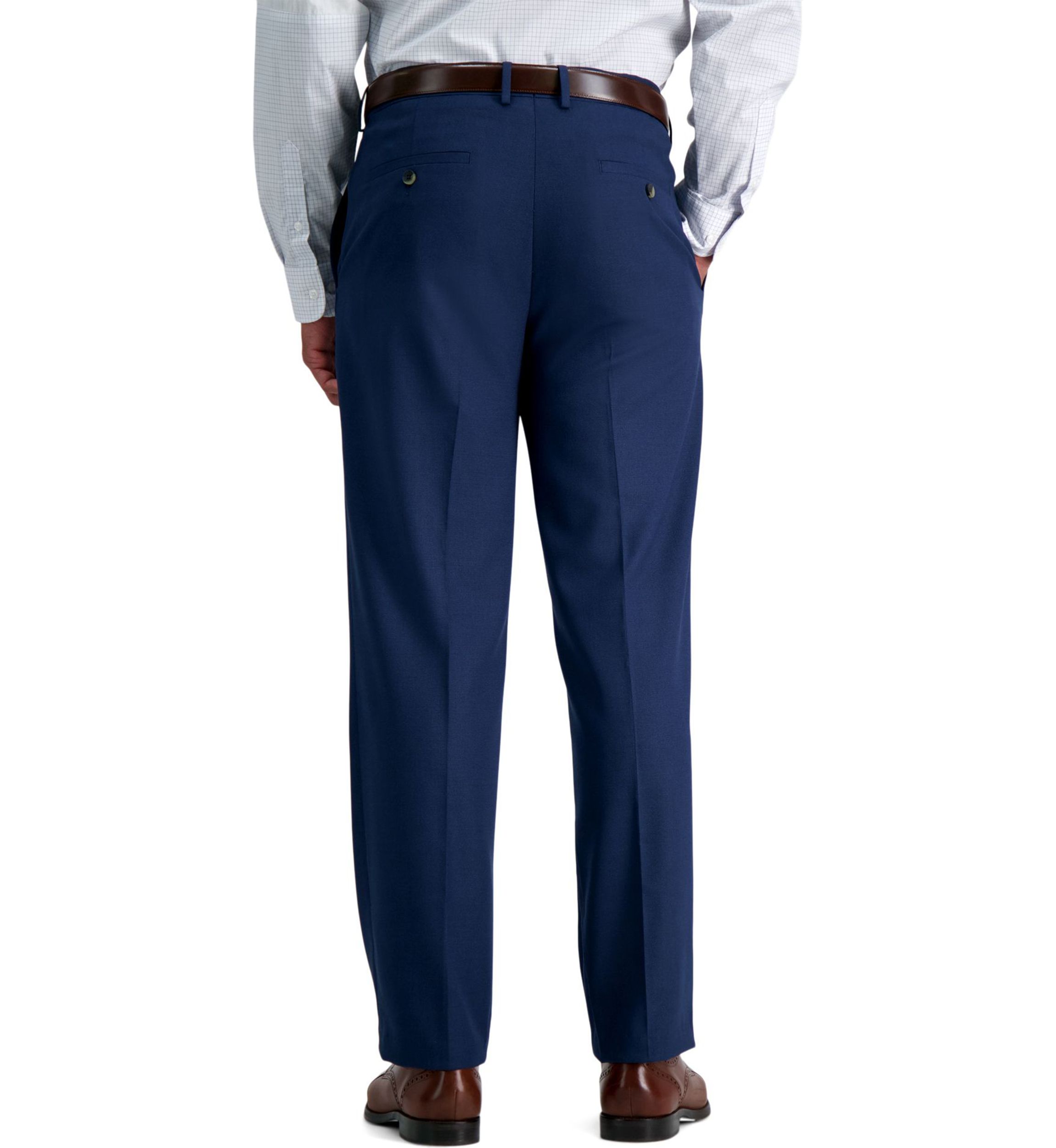 Classic Fit Flat Front Basketweave Suit Seperate Pant