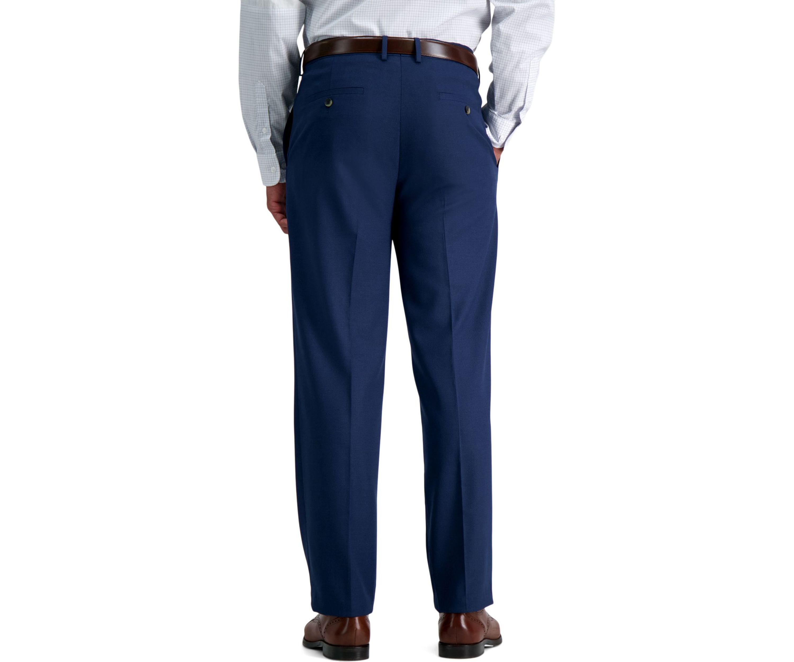 Classic Fit Flat Front Basketweave Suit Seperate Pant