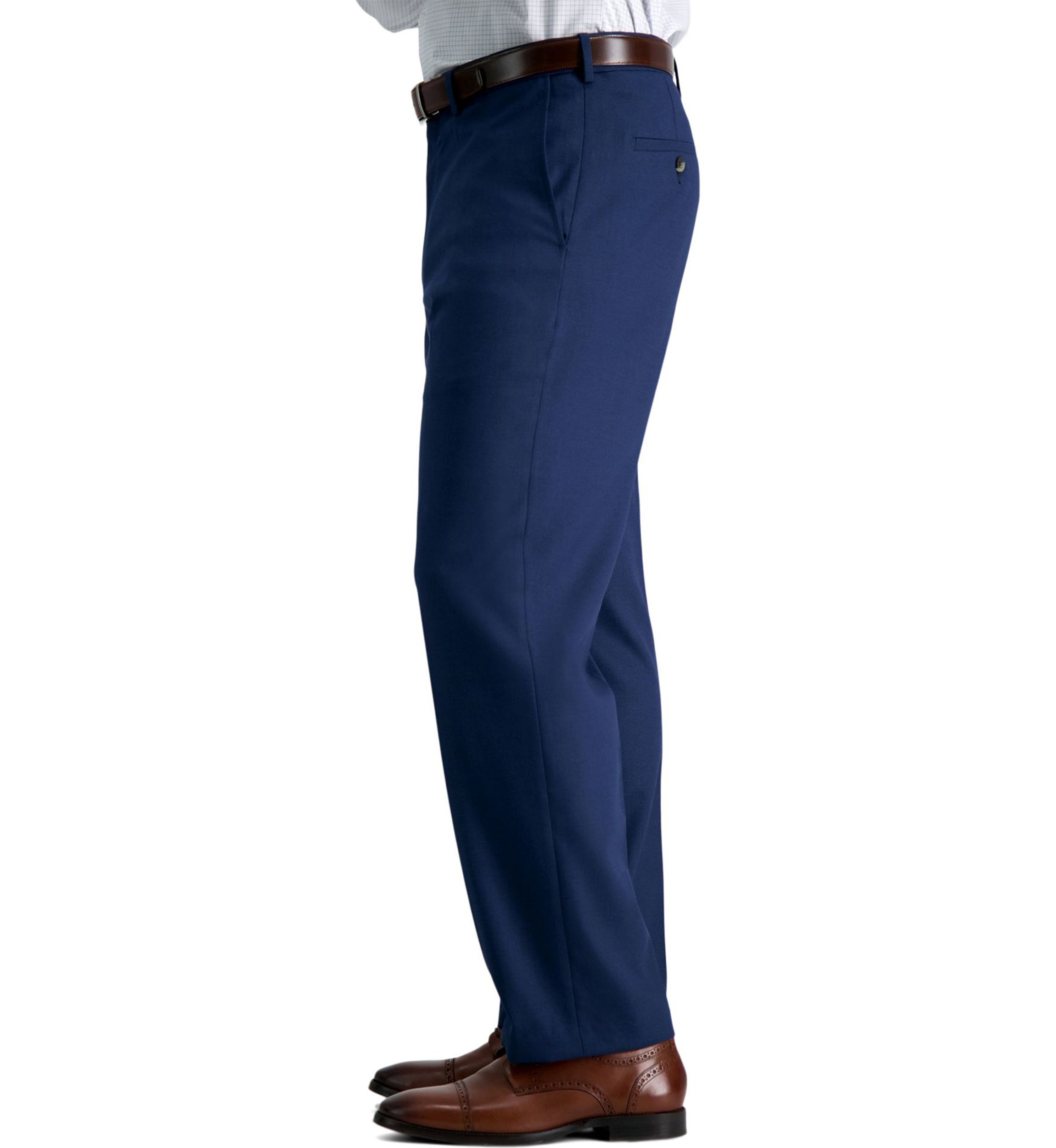 Classic Fit Flat Front Basketweave Suit Seperate Pant