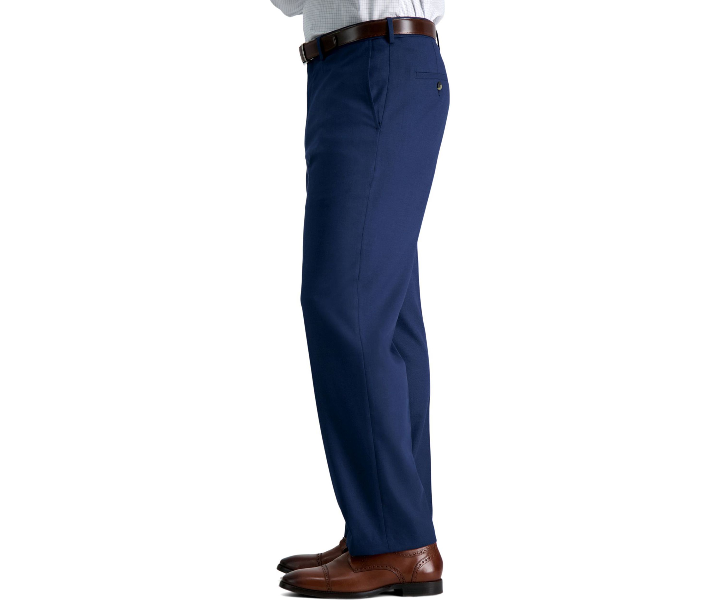 Classic Fit Flat Front Basketweave Suit Seperate Pant