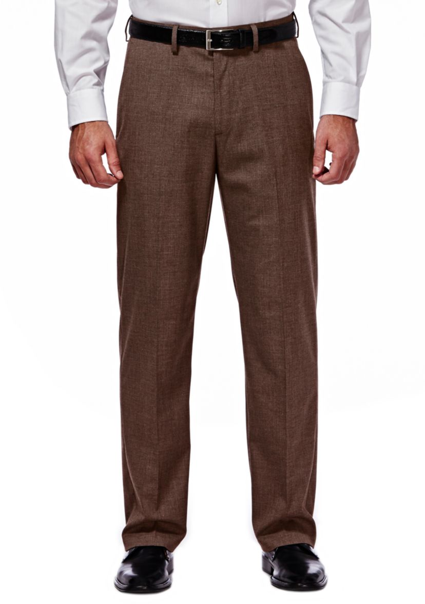 Stretch Sharkskin Classic Fit Pleat Front Suit Pants